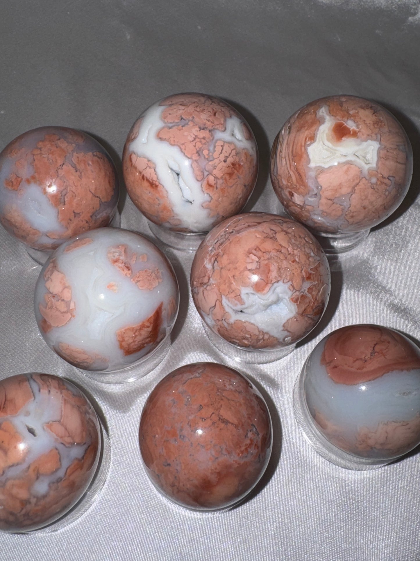 Pink “Cotton Candy” Agate Sphere