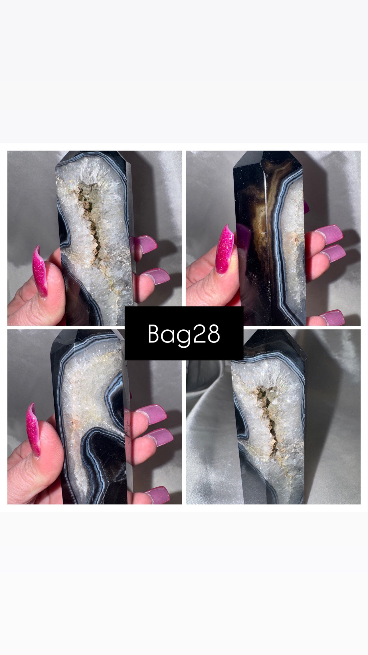 Black Banded Agate Tower