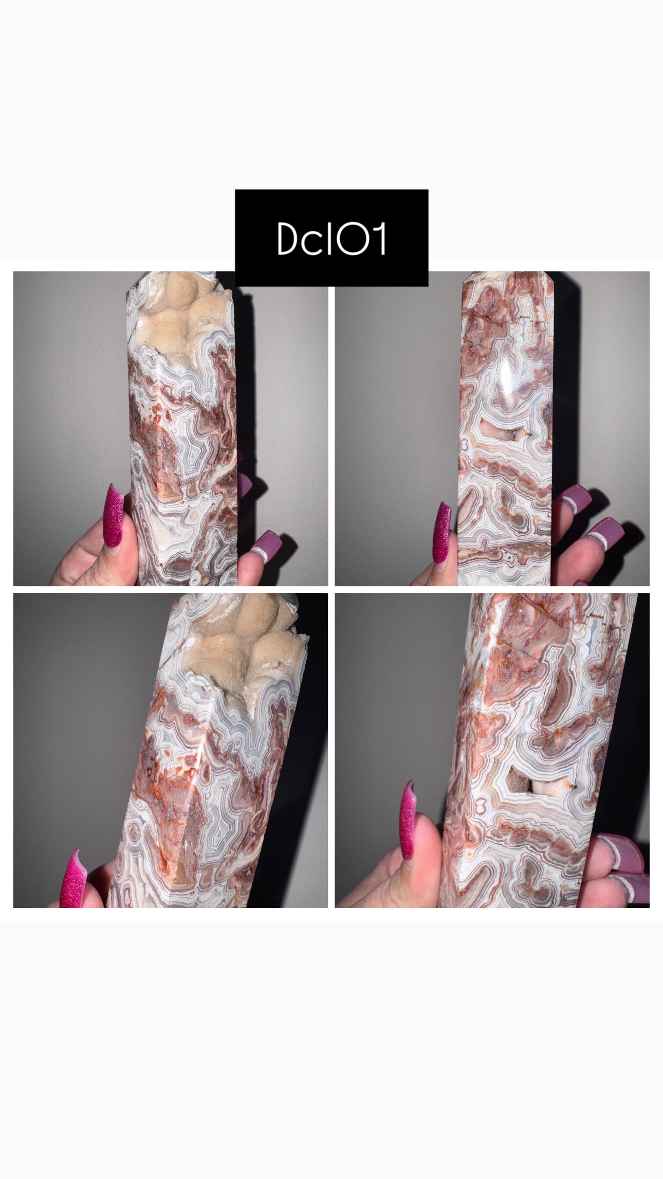 Druzy Mexican Crazy Lace Agate Tower (big!)