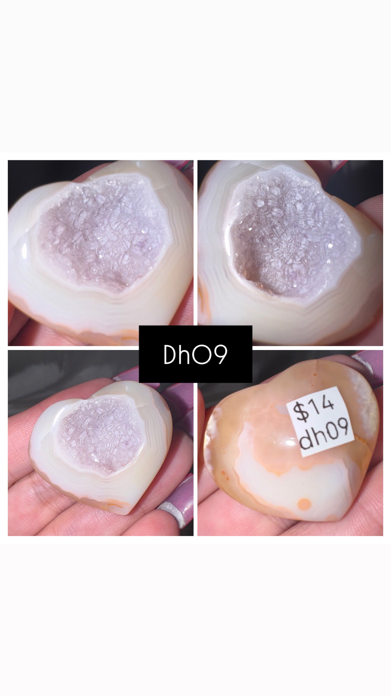 Druzy Agate Heart