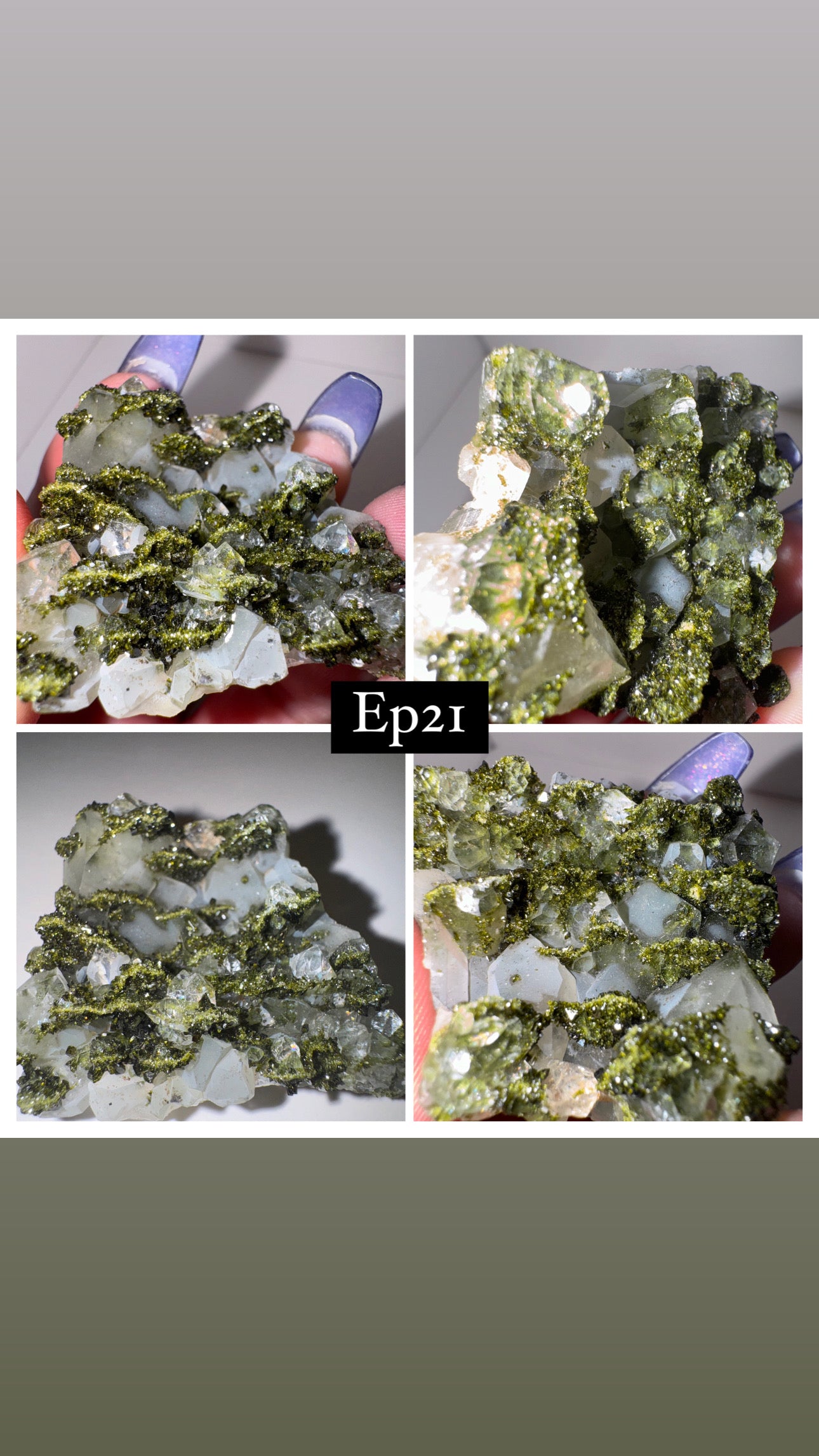 Epidote Quartz Specimen