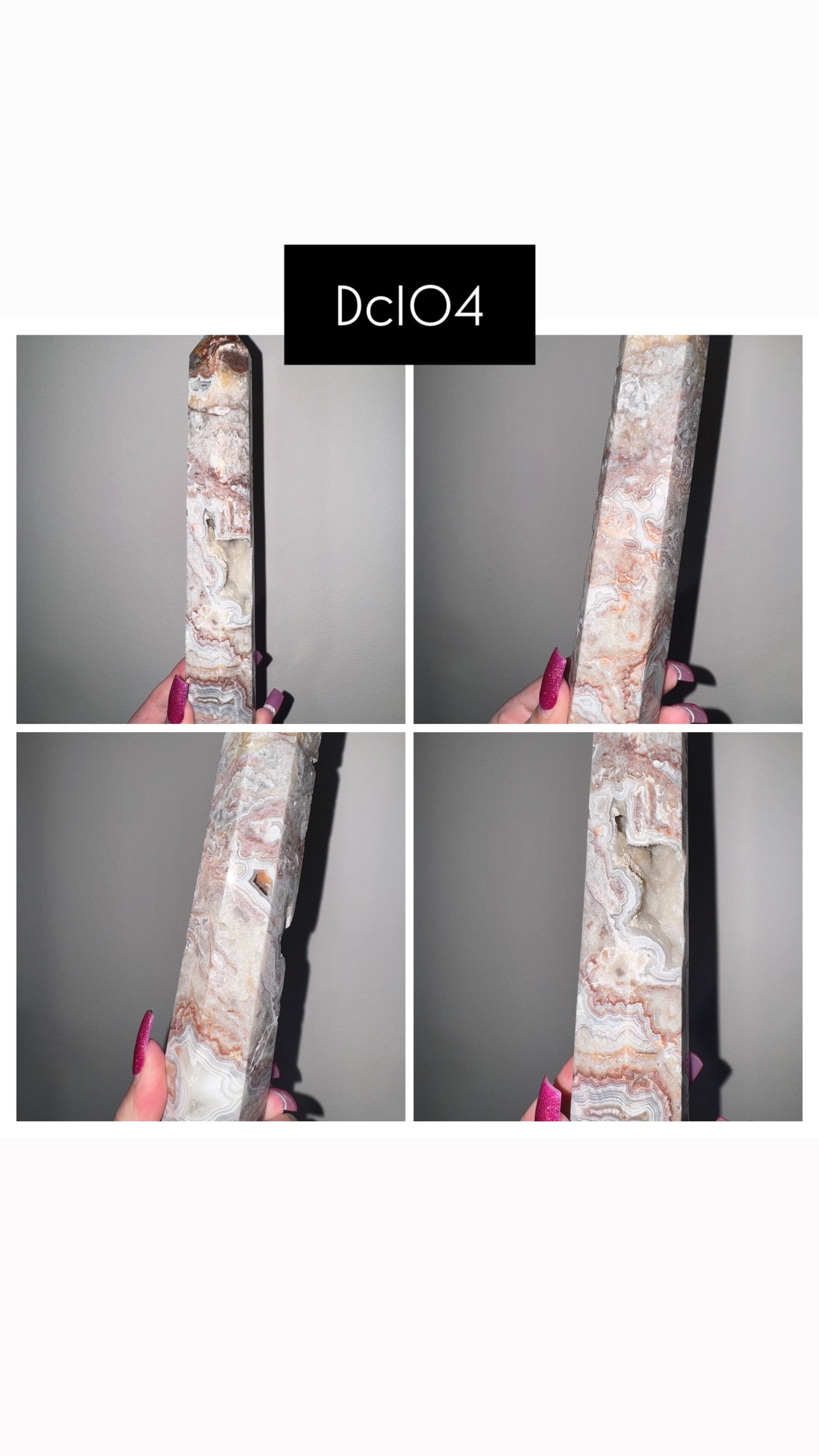 Druzy Mexican Crazy Lace Agate Tower (big!)