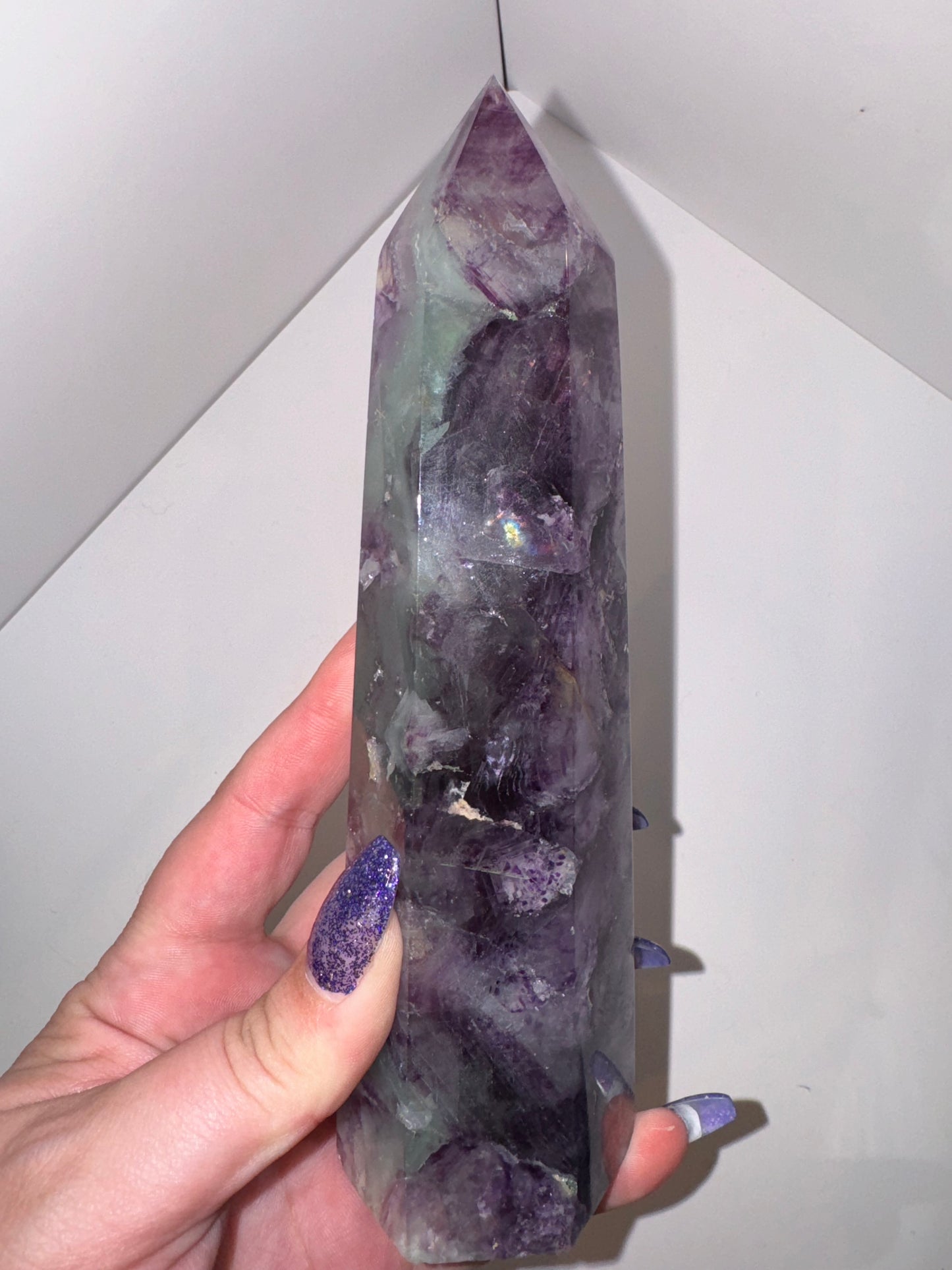 Snow Fluorite Large Tower