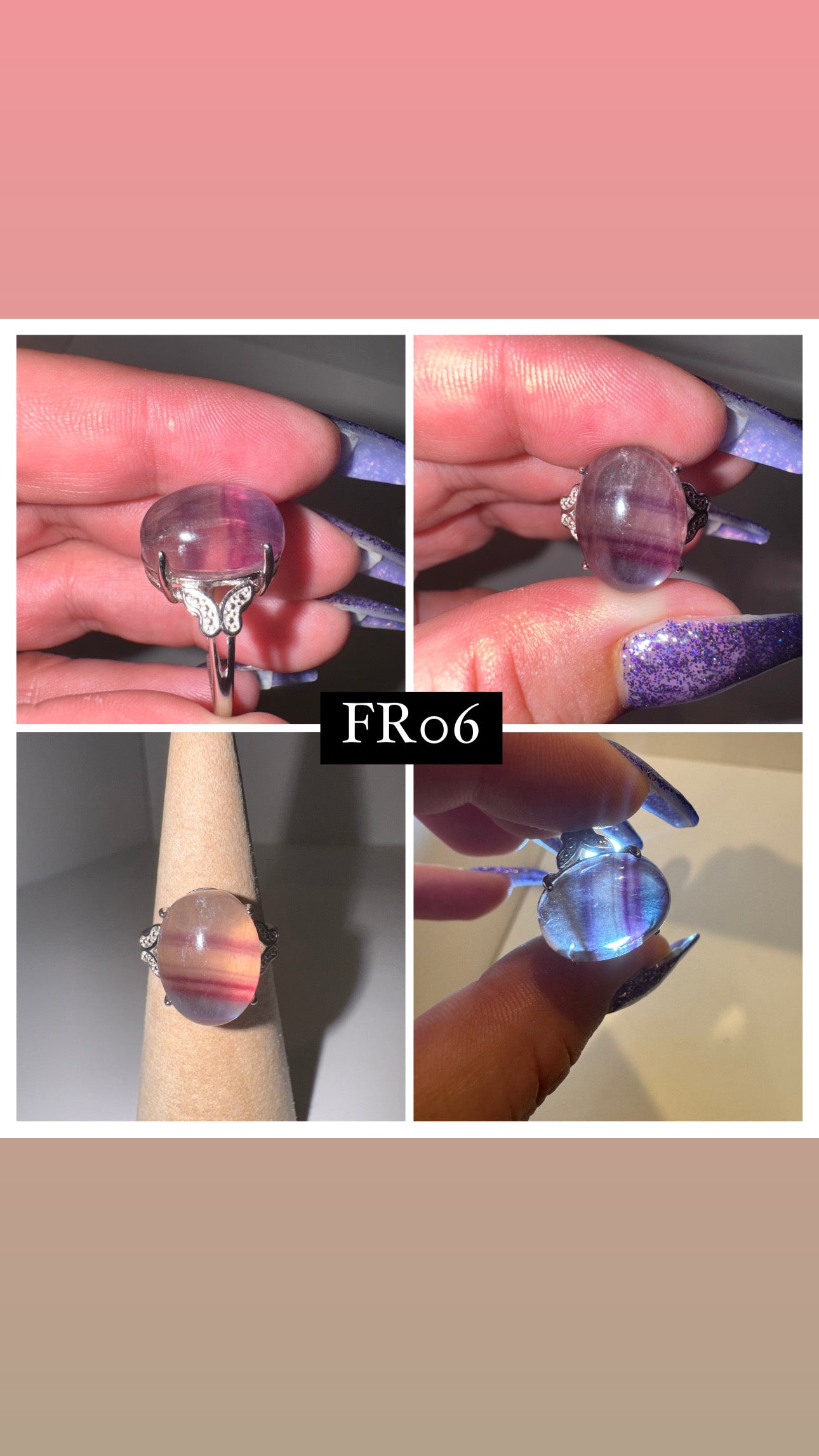 Fluorite Adjustable Ring