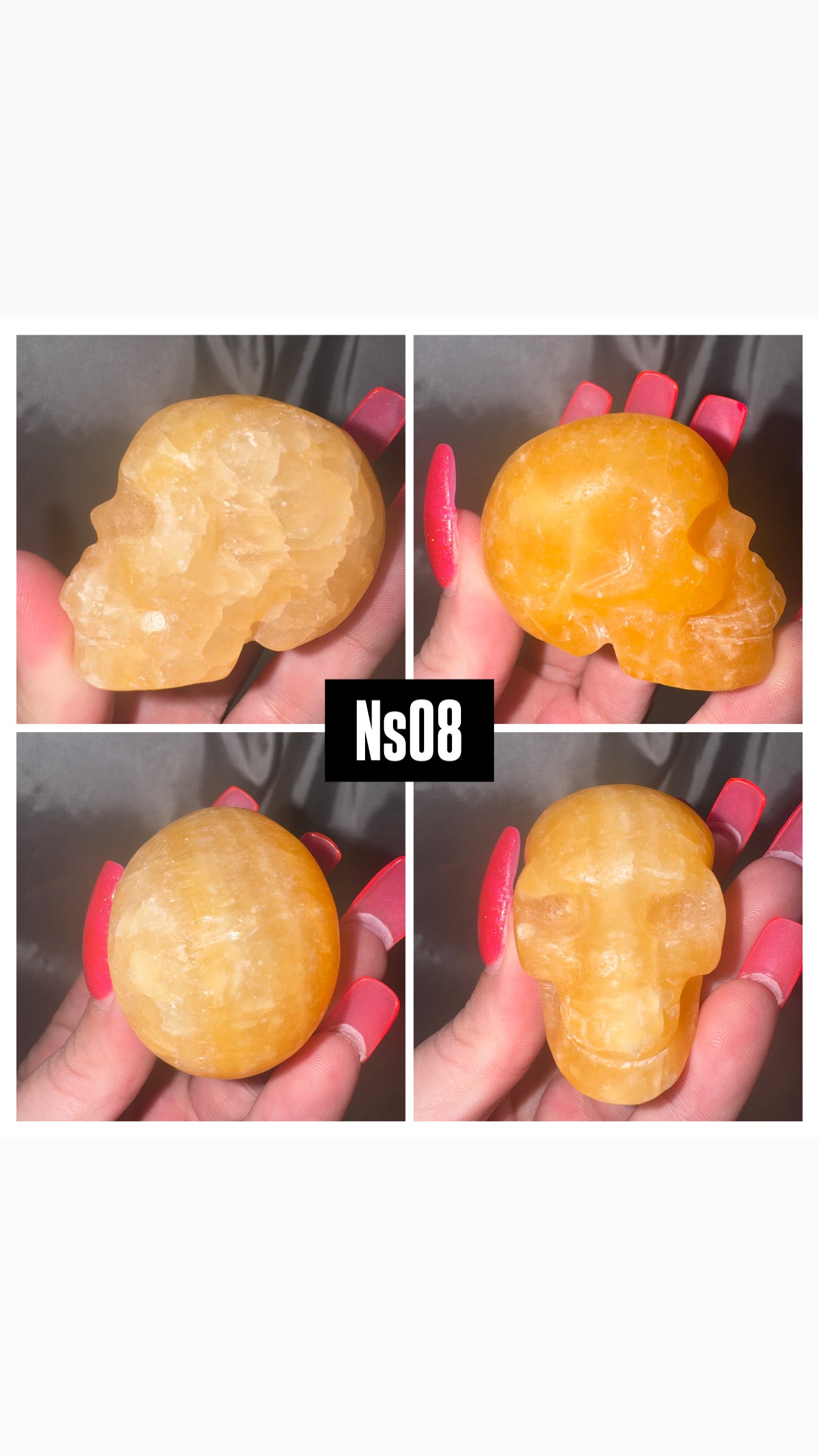 Orange Calcite Skull