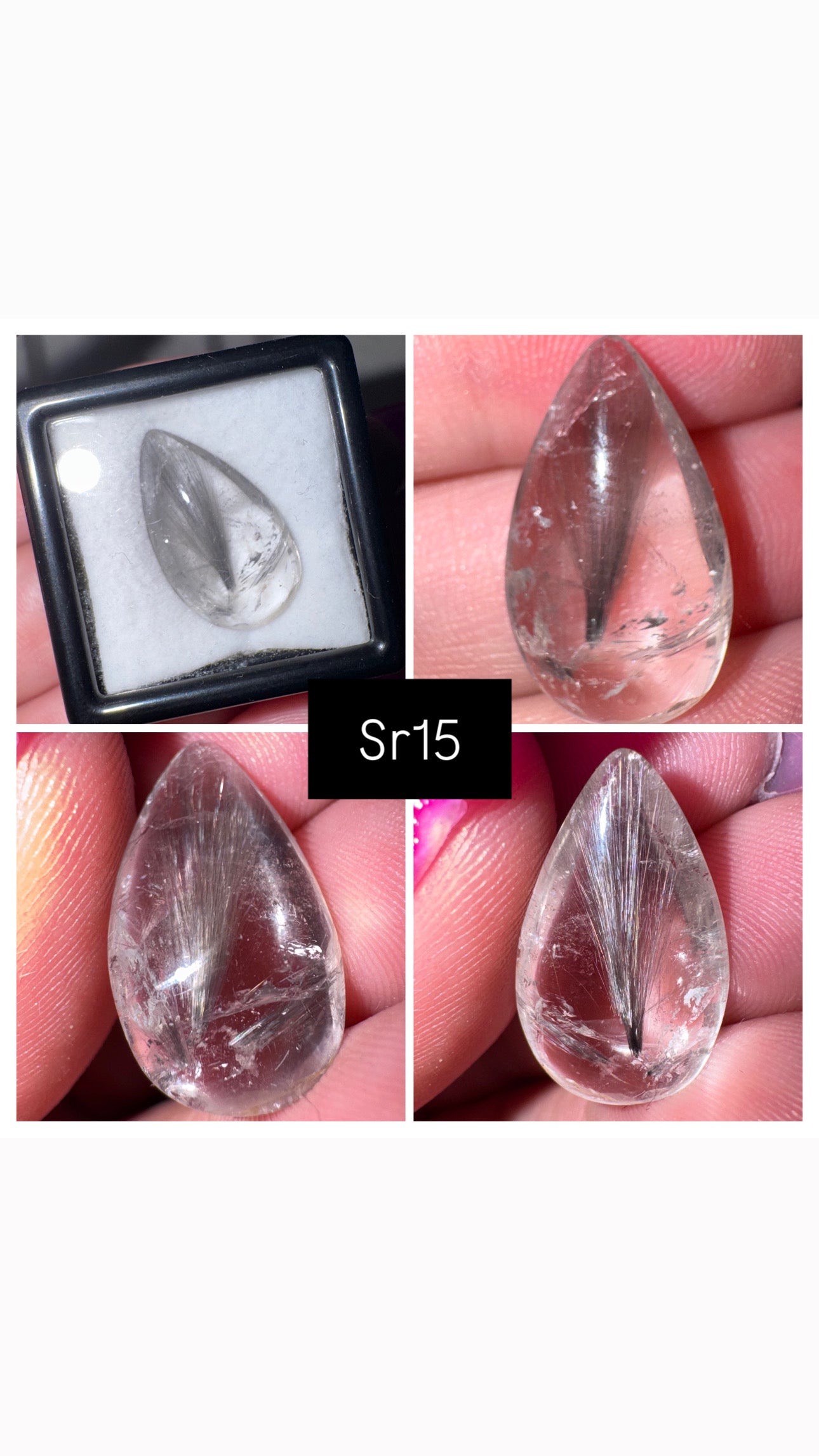 Silver Rutile Quartz AAA Teardrop