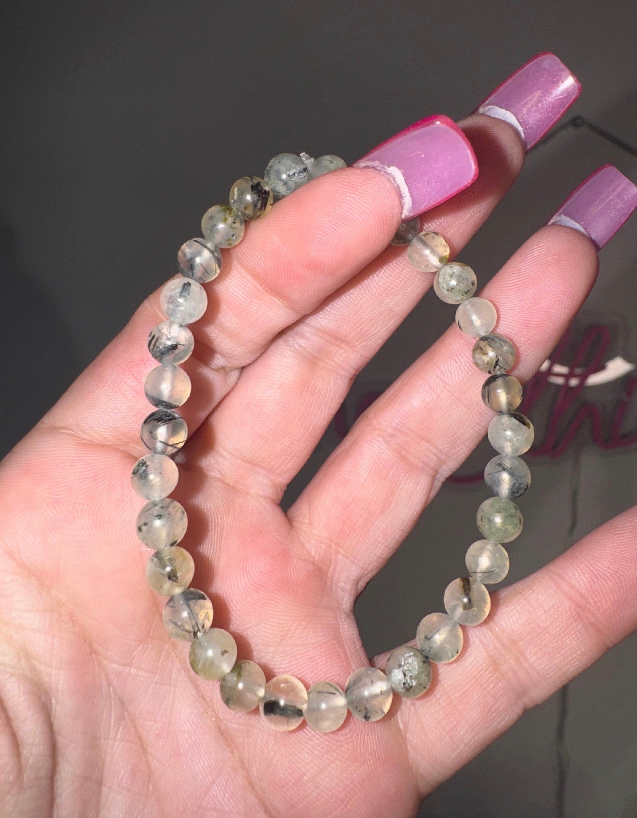 Prehnite Epidote AA Bracelet (6mm/8mm)