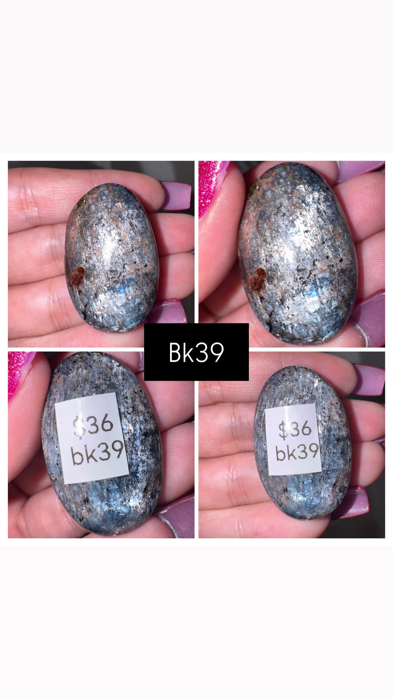 Blue Kyanite AA Palmstone