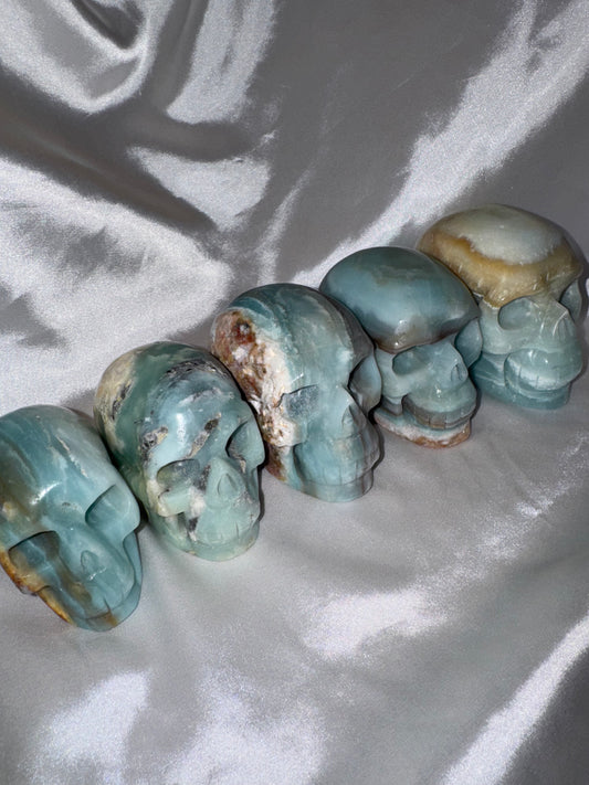 Blue Sky Quartz Large Skull