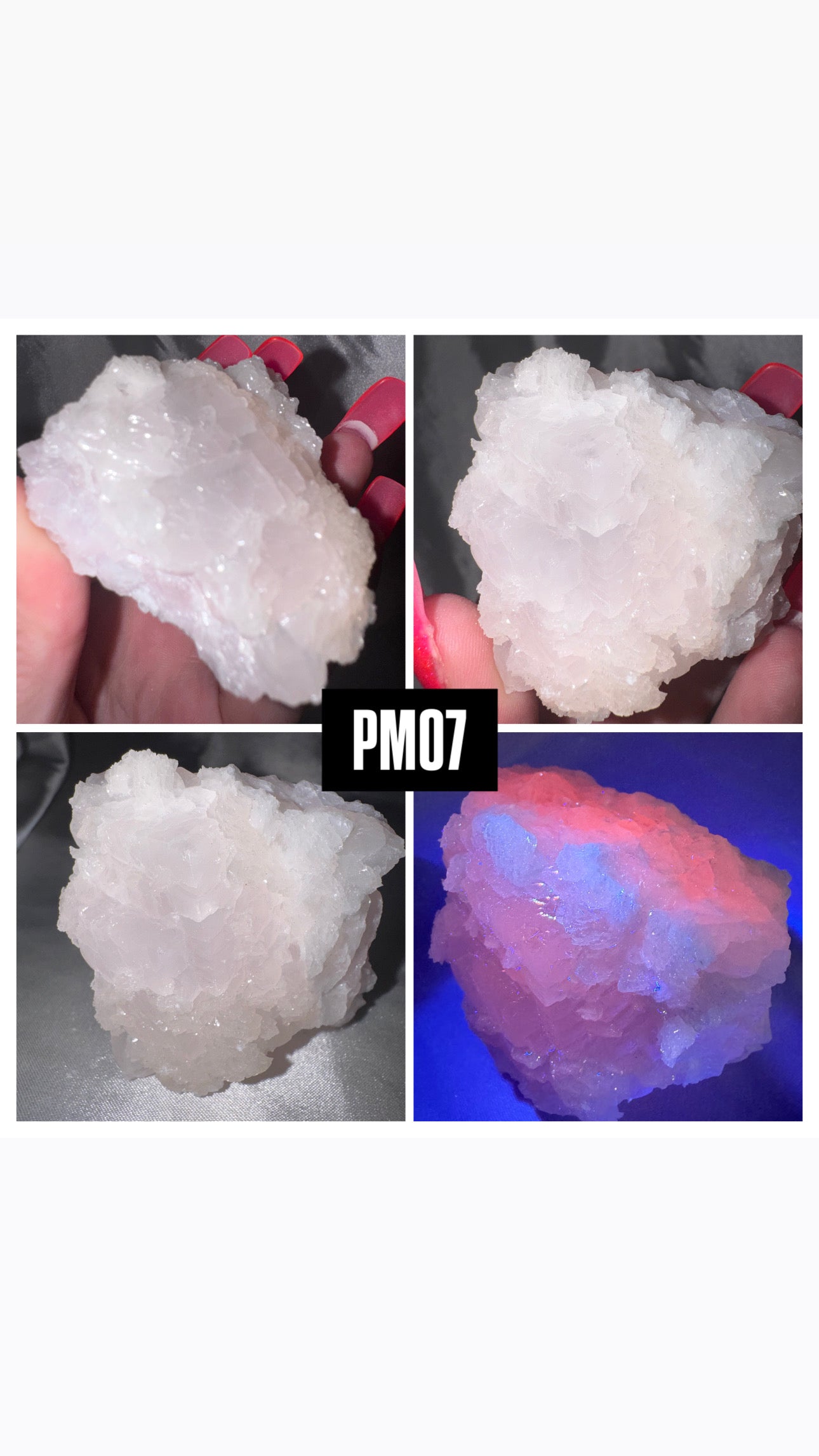 Pink Mangano Calcite Specimen- UV Reactive