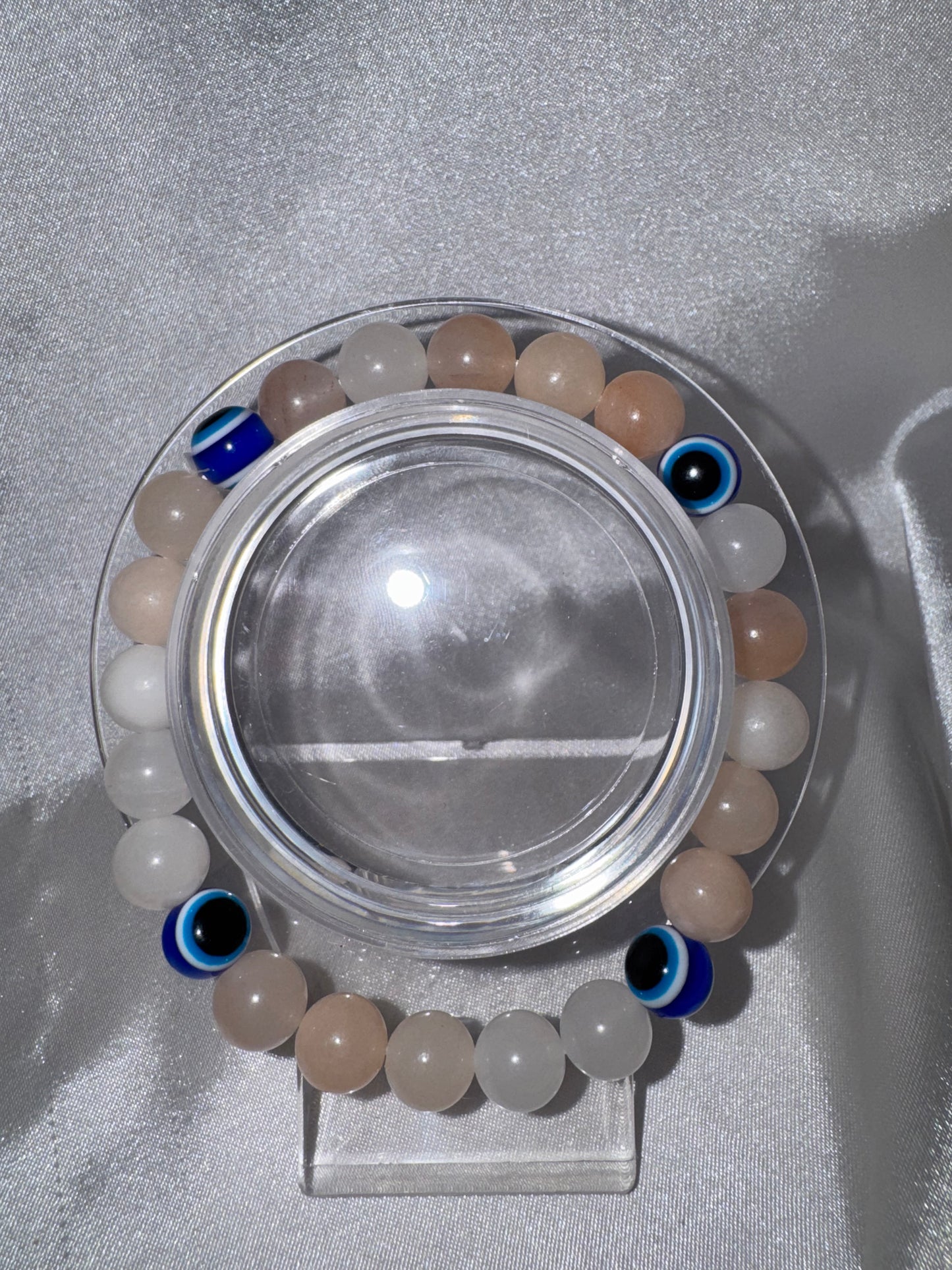 Crystal Protection Evil Eye 8mm Bracelet