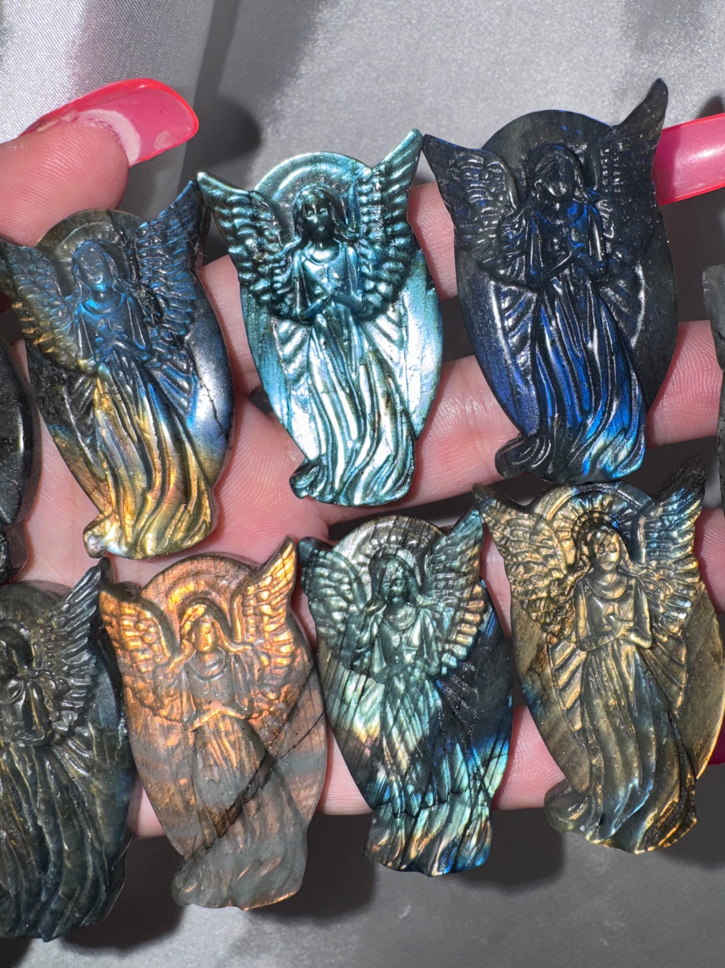 Labradorite Angel Carving