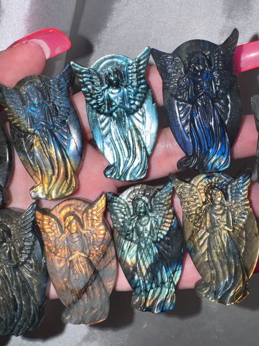 Labradorite Angel Carving