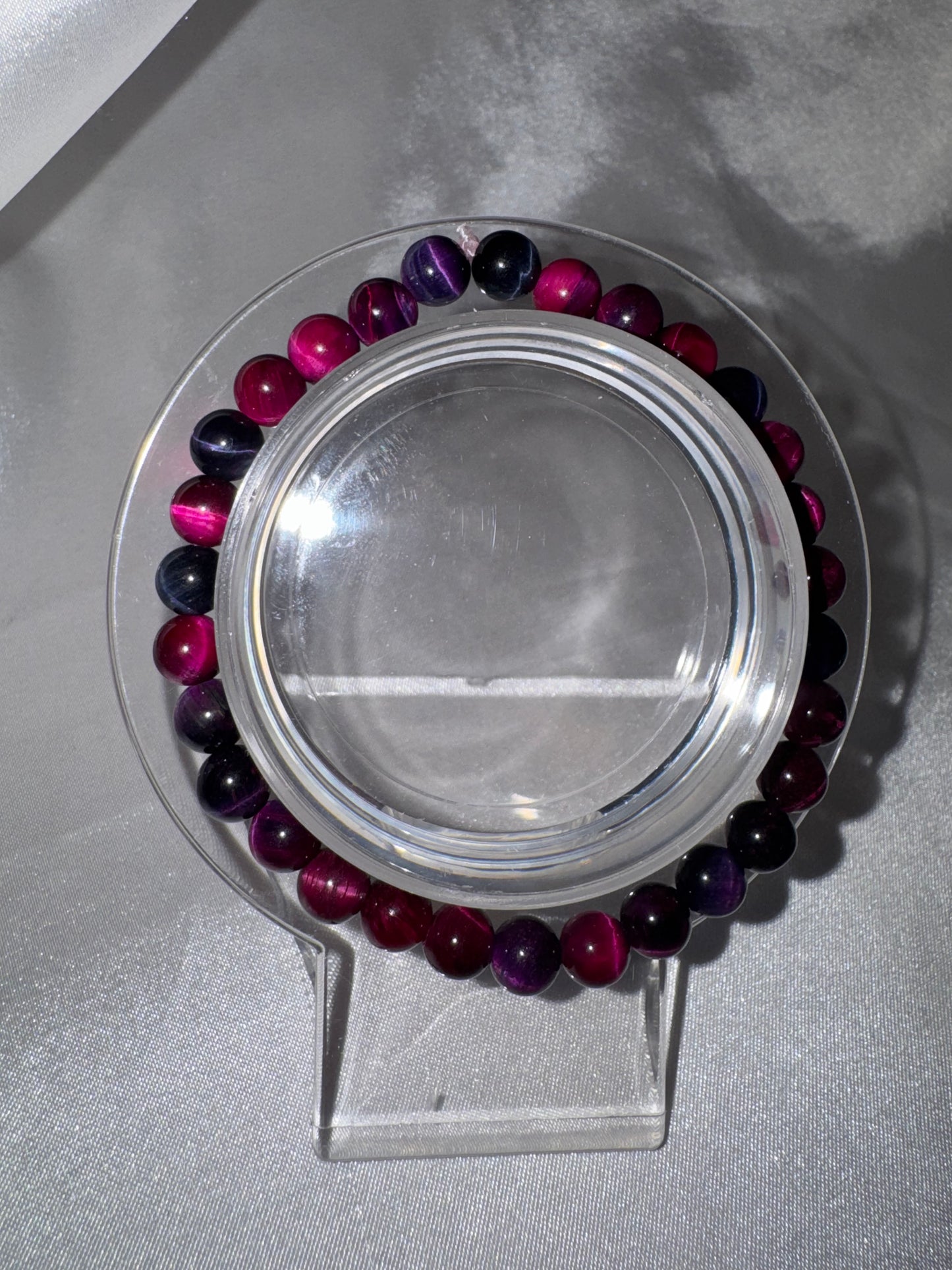 Pink Dyed Tigers Eye 6mm Bracelet (last one!)
