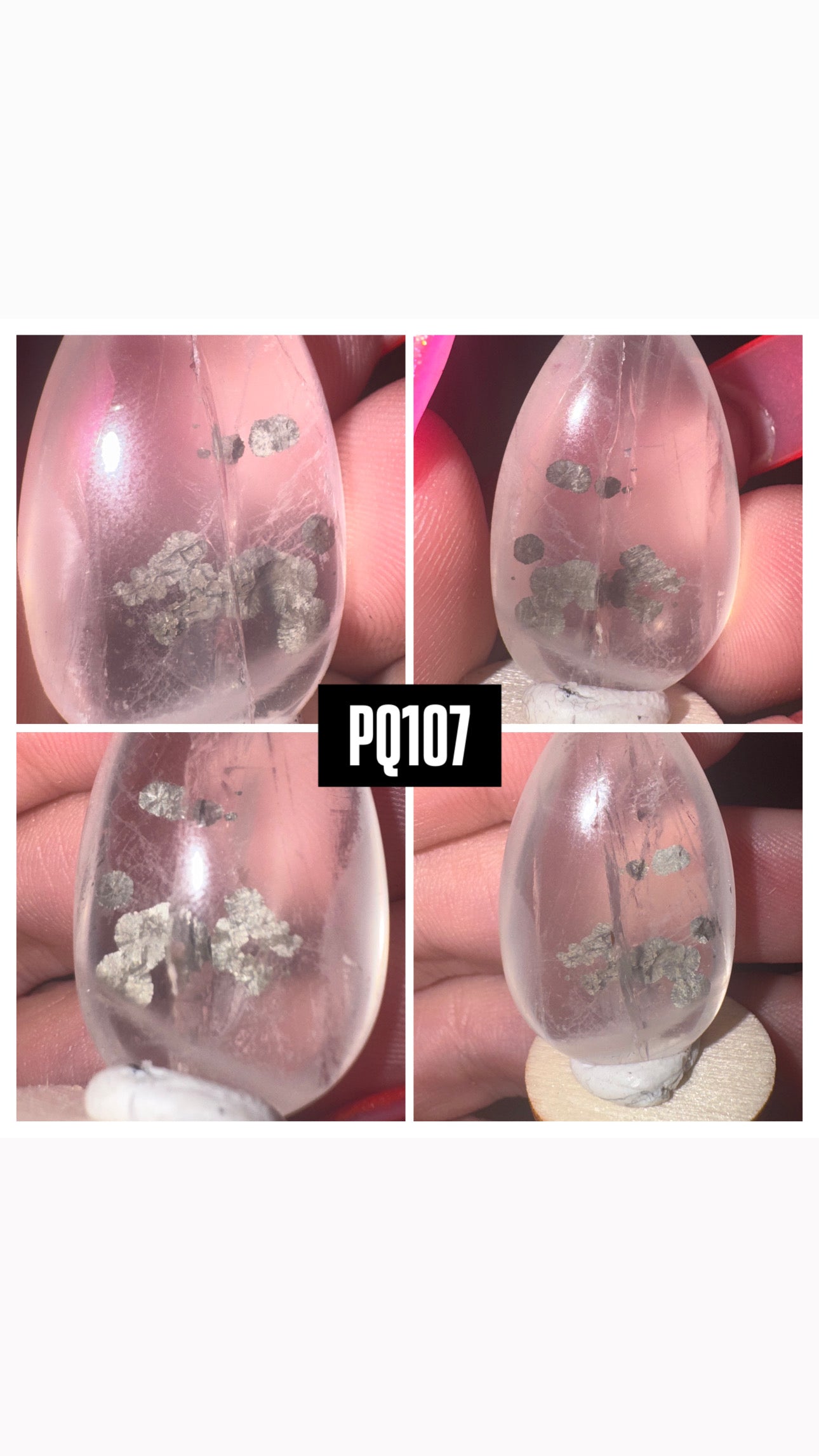 Pyrite Included Quartz Rare