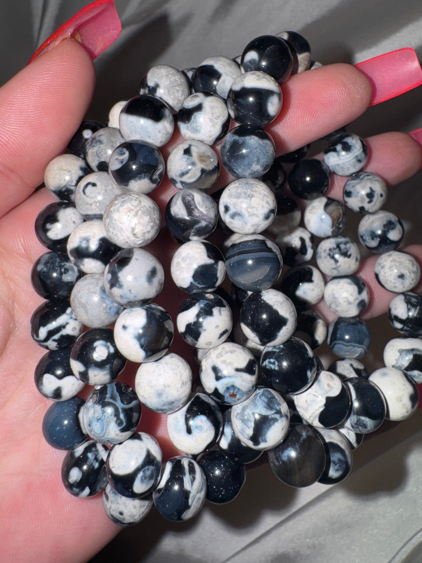 Orca Agate 8mm/10mm Bracelet