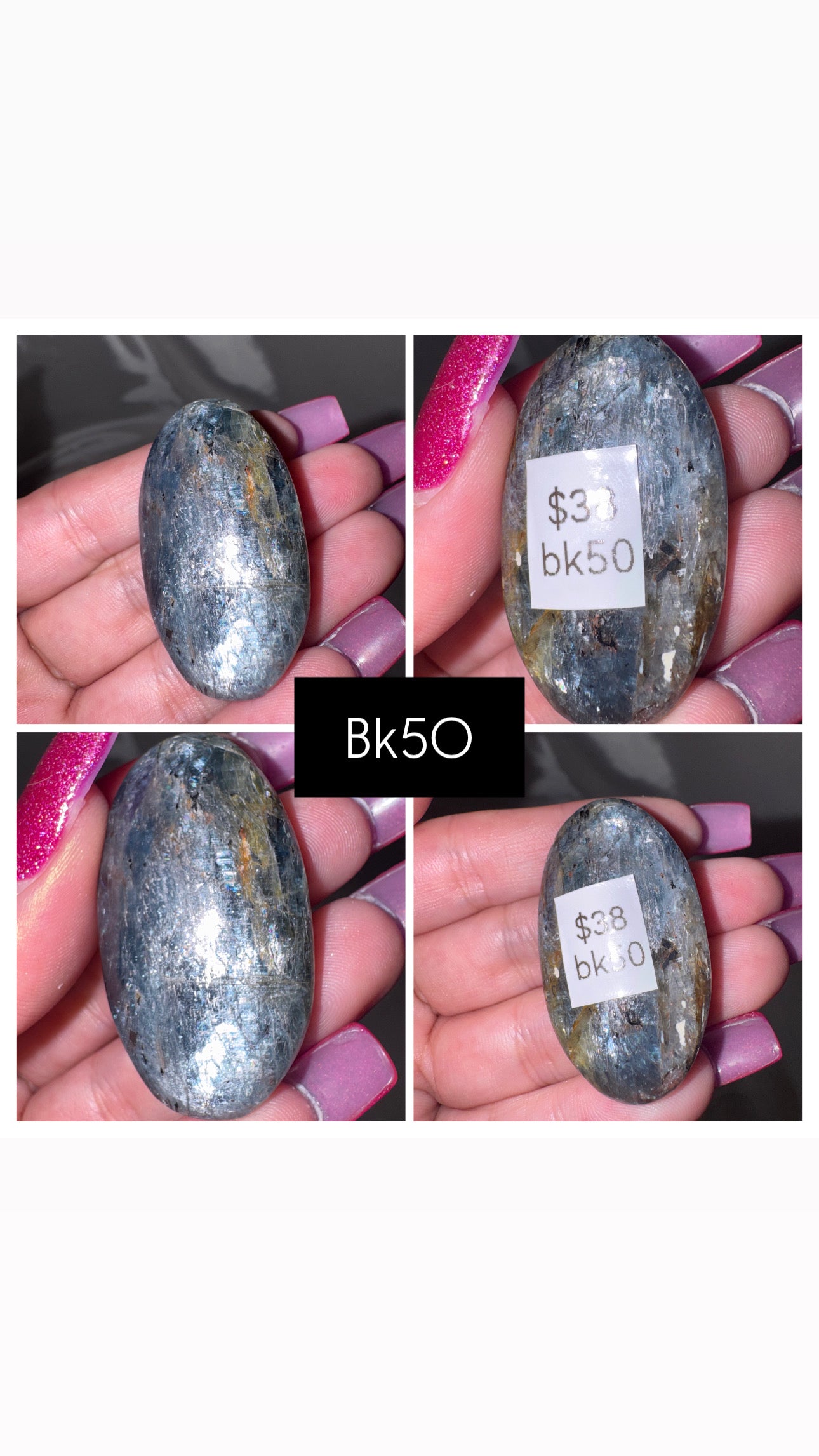 Blue Kyanite AA Palmstone