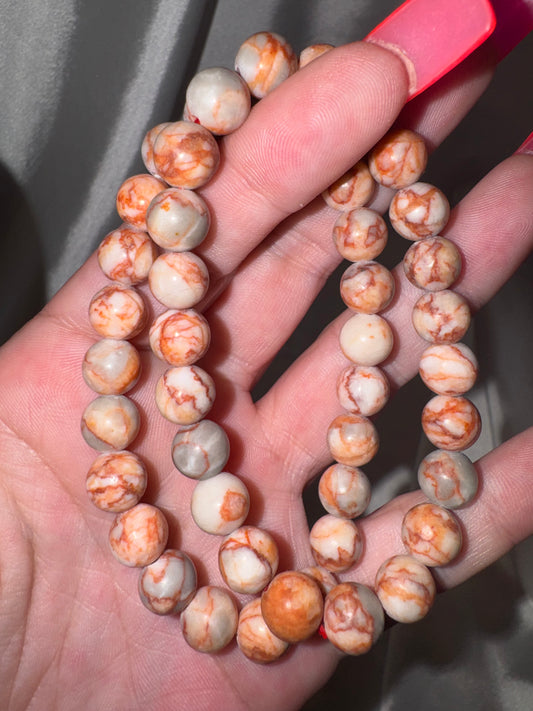 Red Vein Jasper 8mm Bracelet