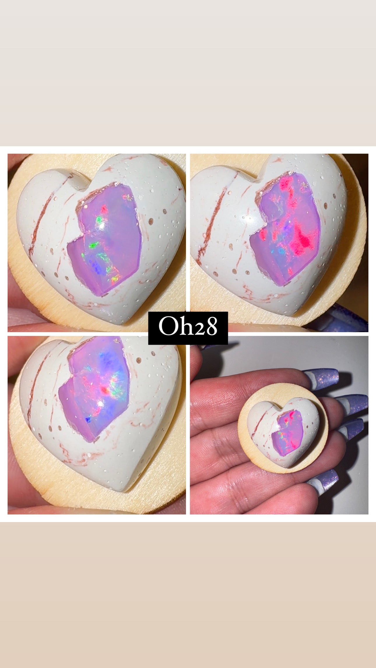 Mexican Fire Opal AAA Heart