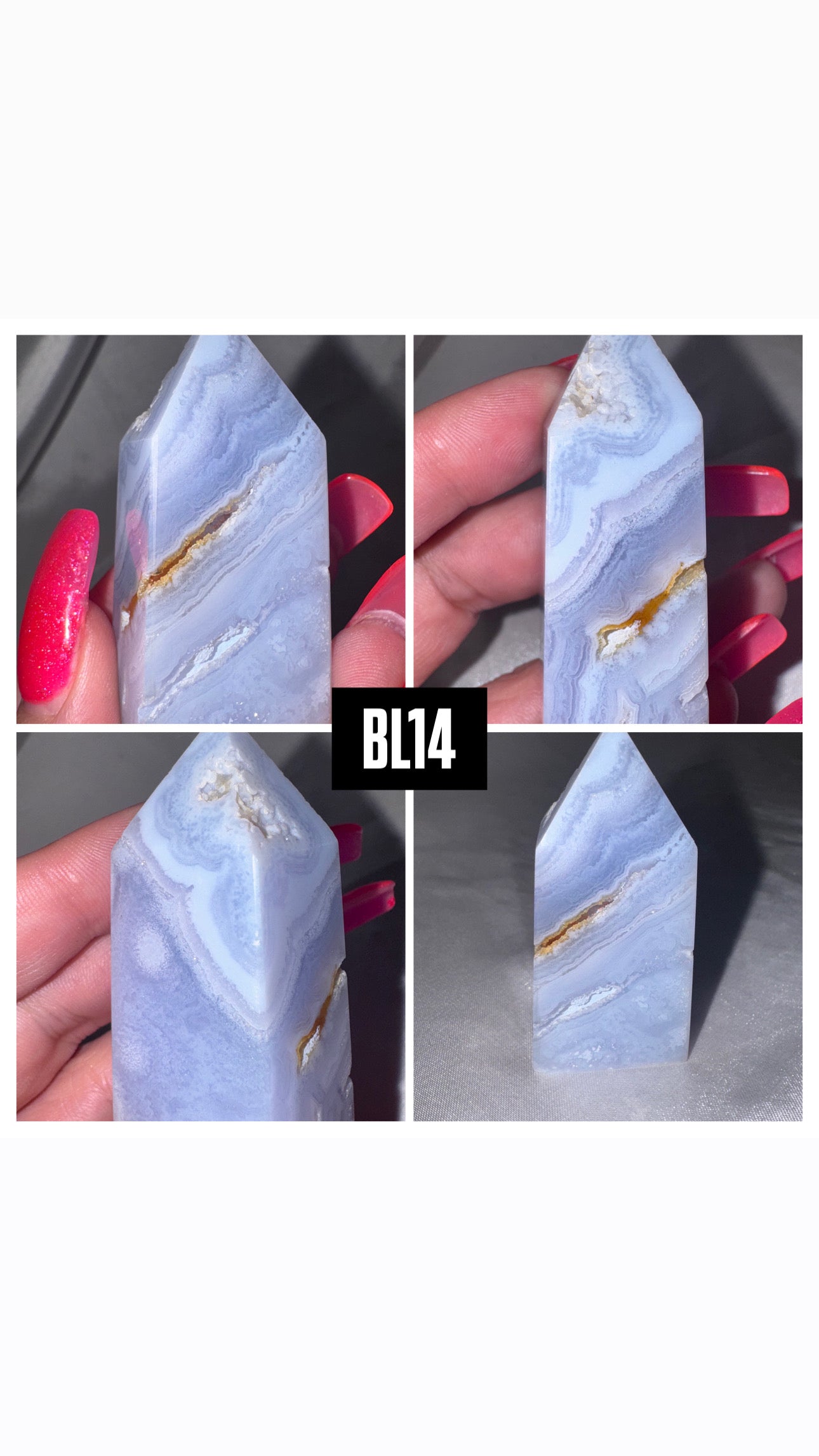 Blue Lace Agate Tower