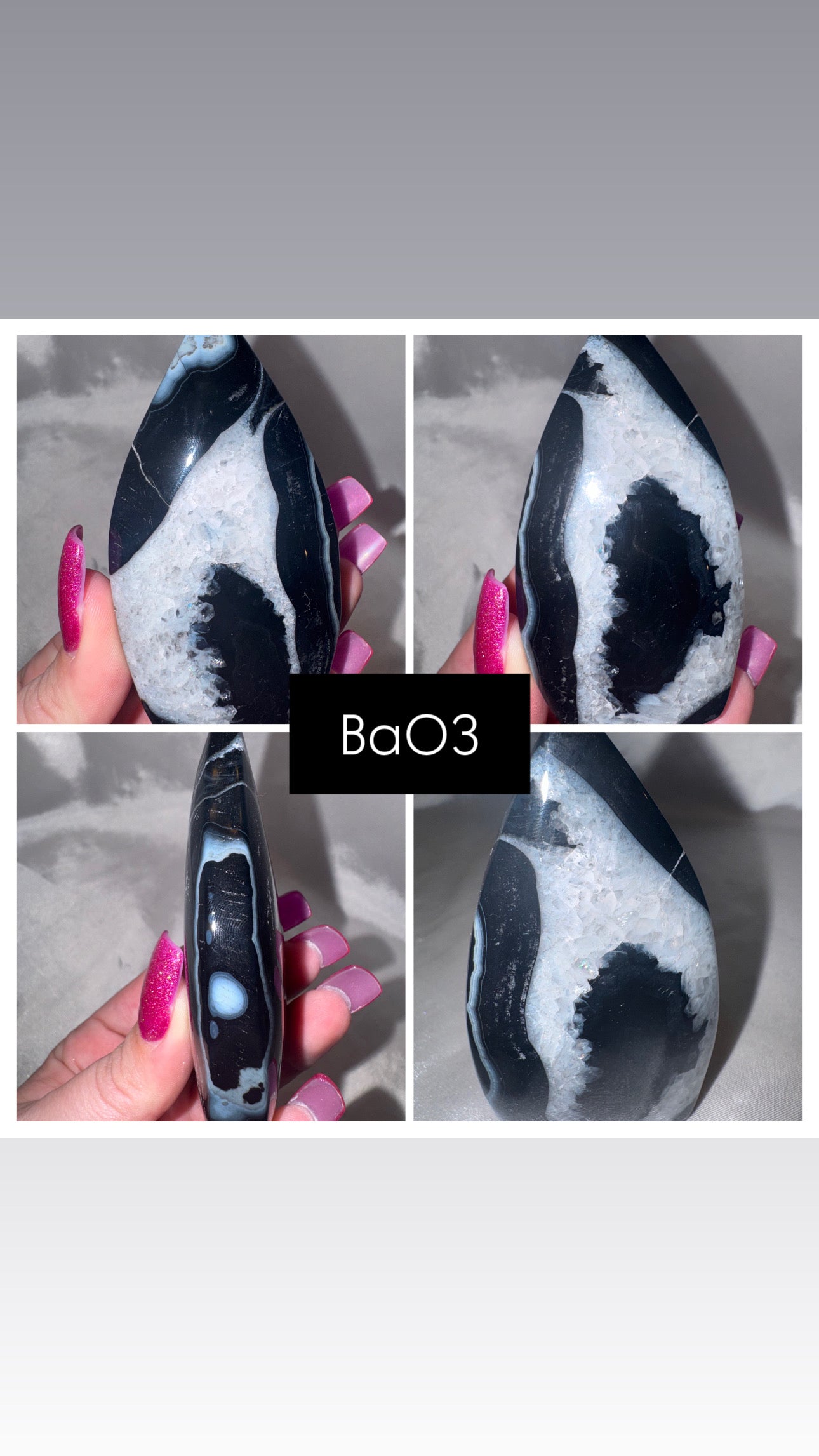 Black Banded Agate Flame