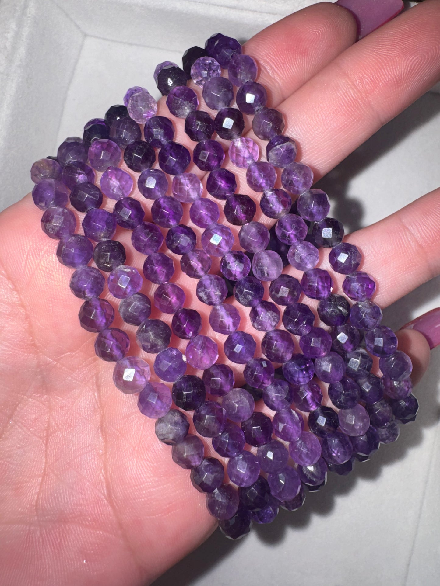 Amethyst Faceted Bracelet (6mm)