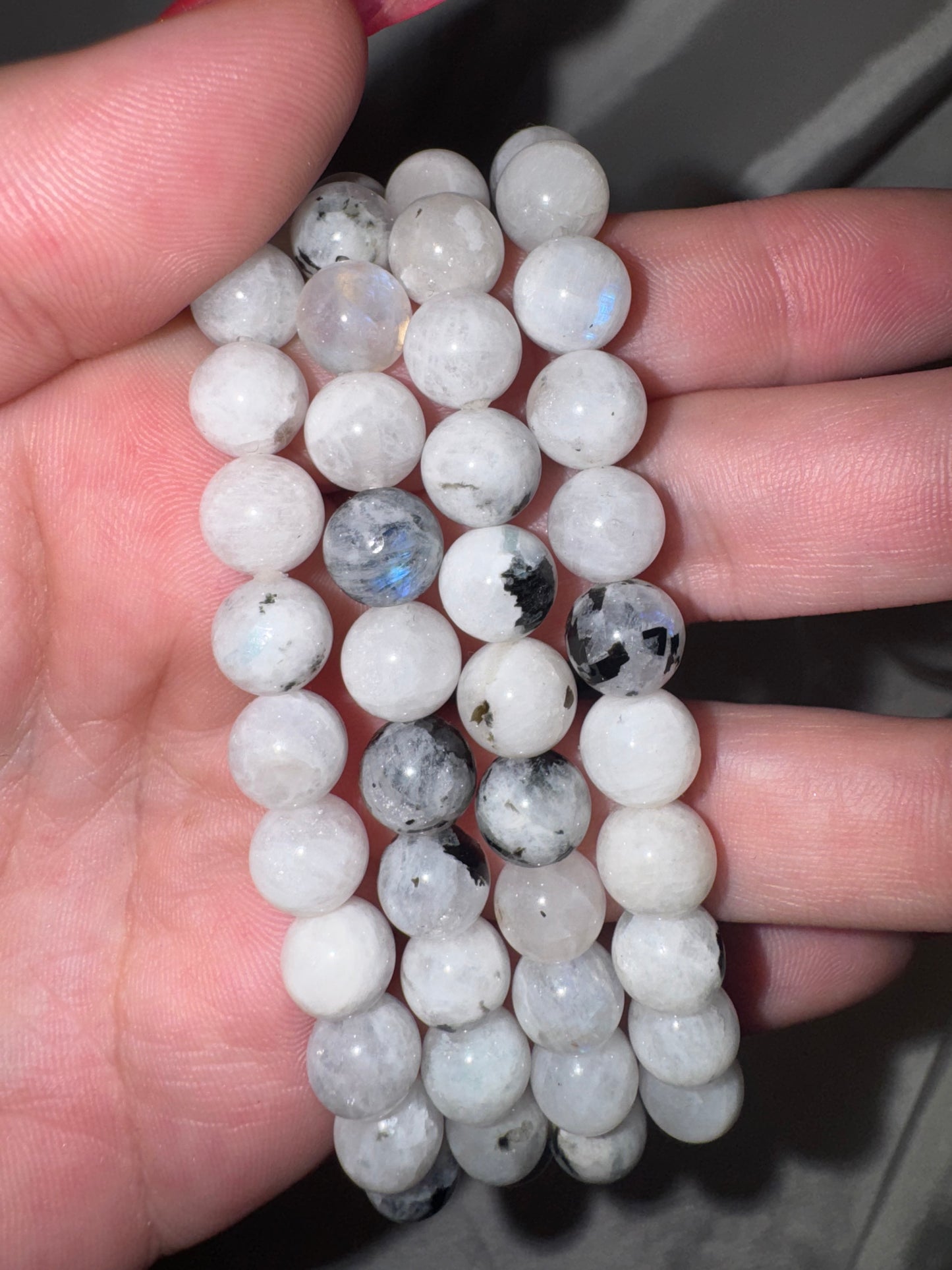 Rainbow Moonstone 8mm Bracelet