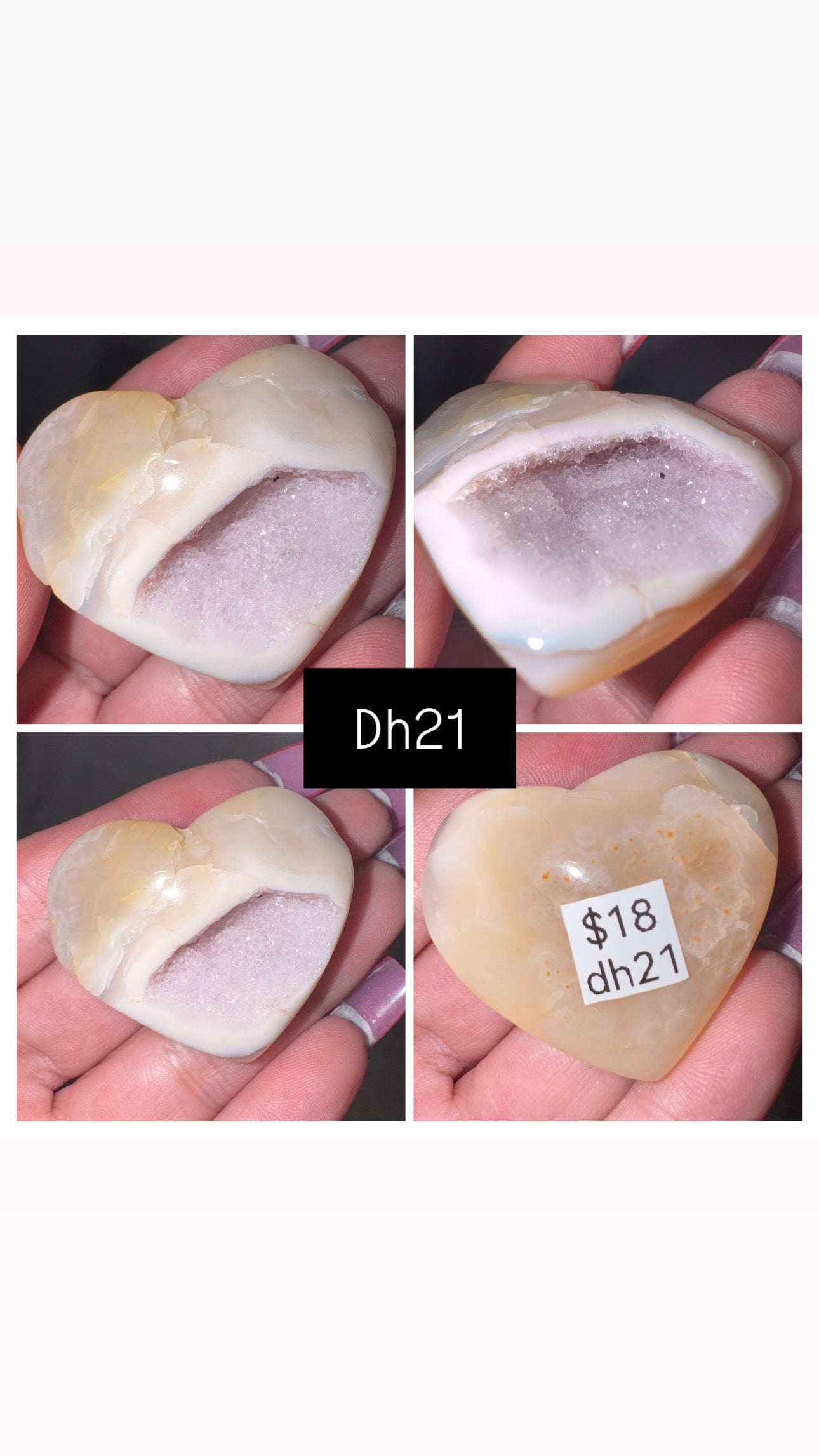 Druzy Agate Heart