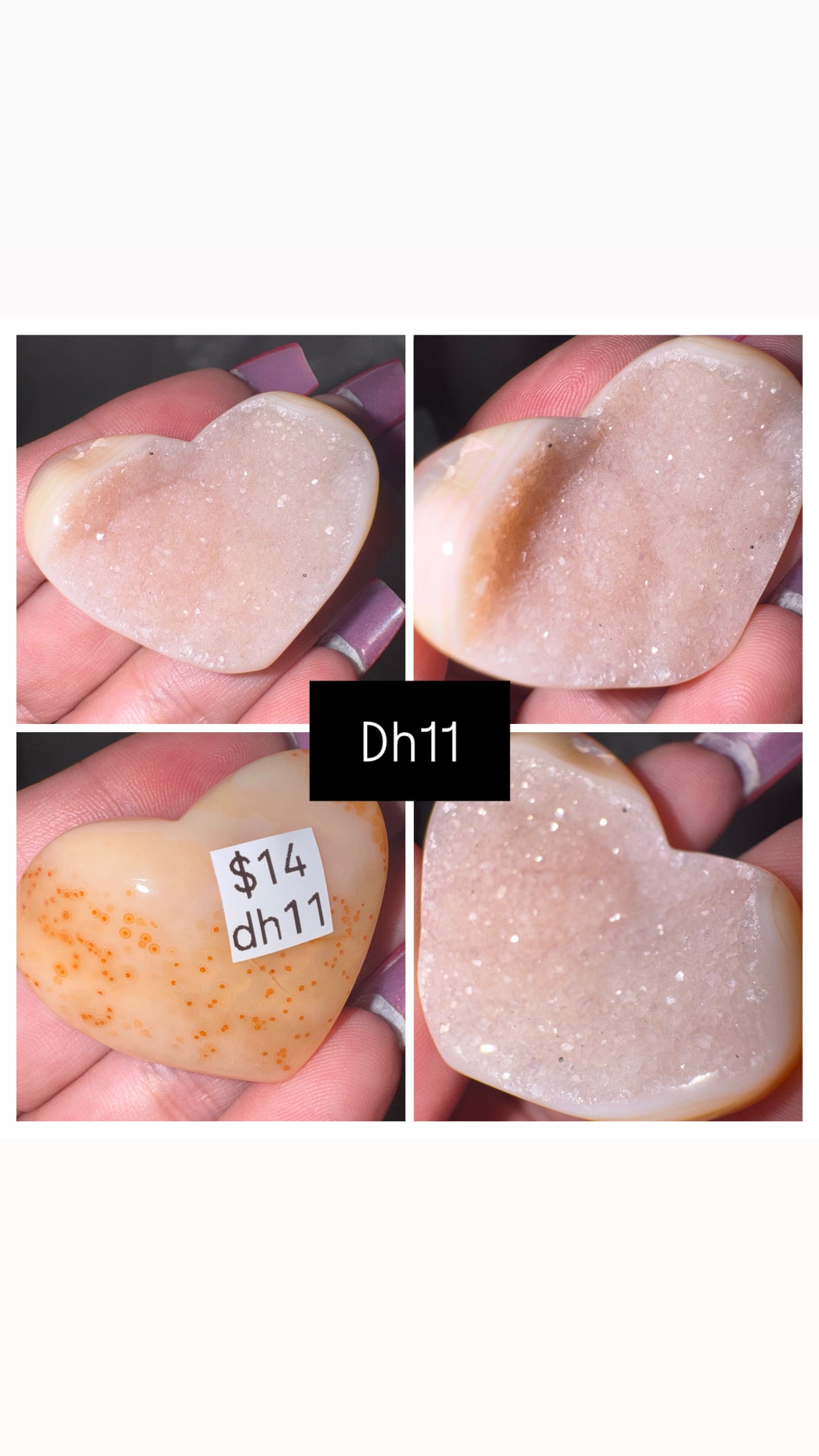 Druzy Agate Heart