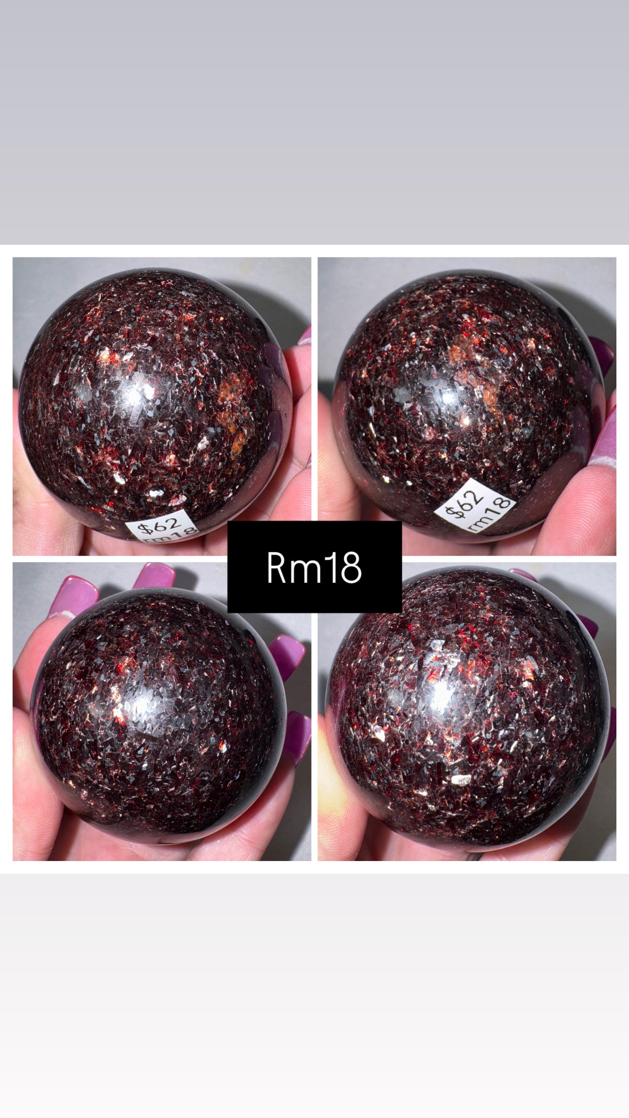 Red Mica Large Sphere