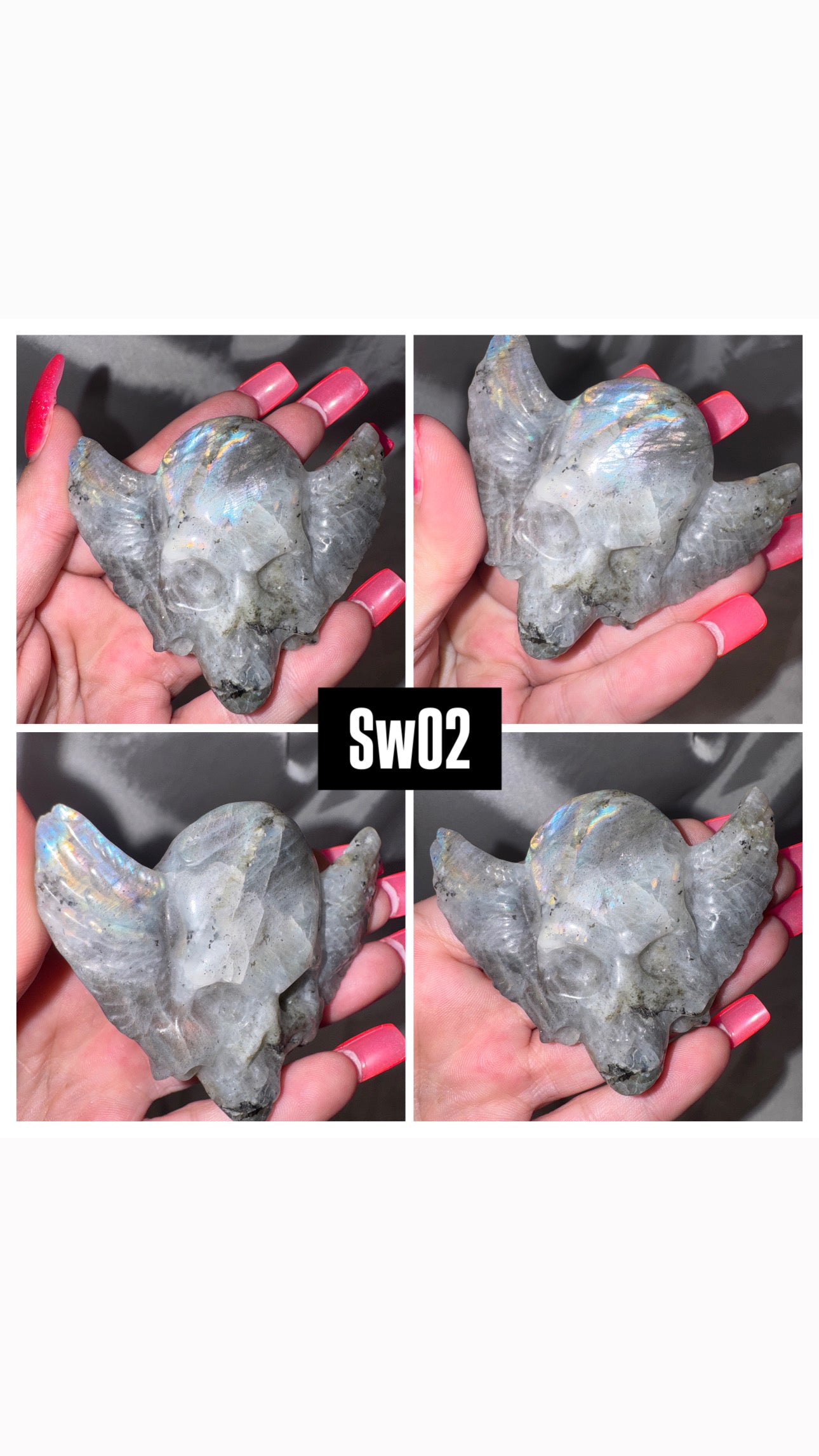 Crystal Skull with Wings