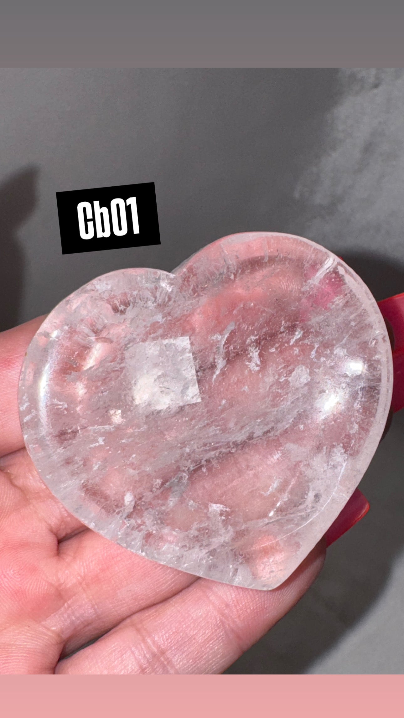 Clear Quartz Small Heart Bowl