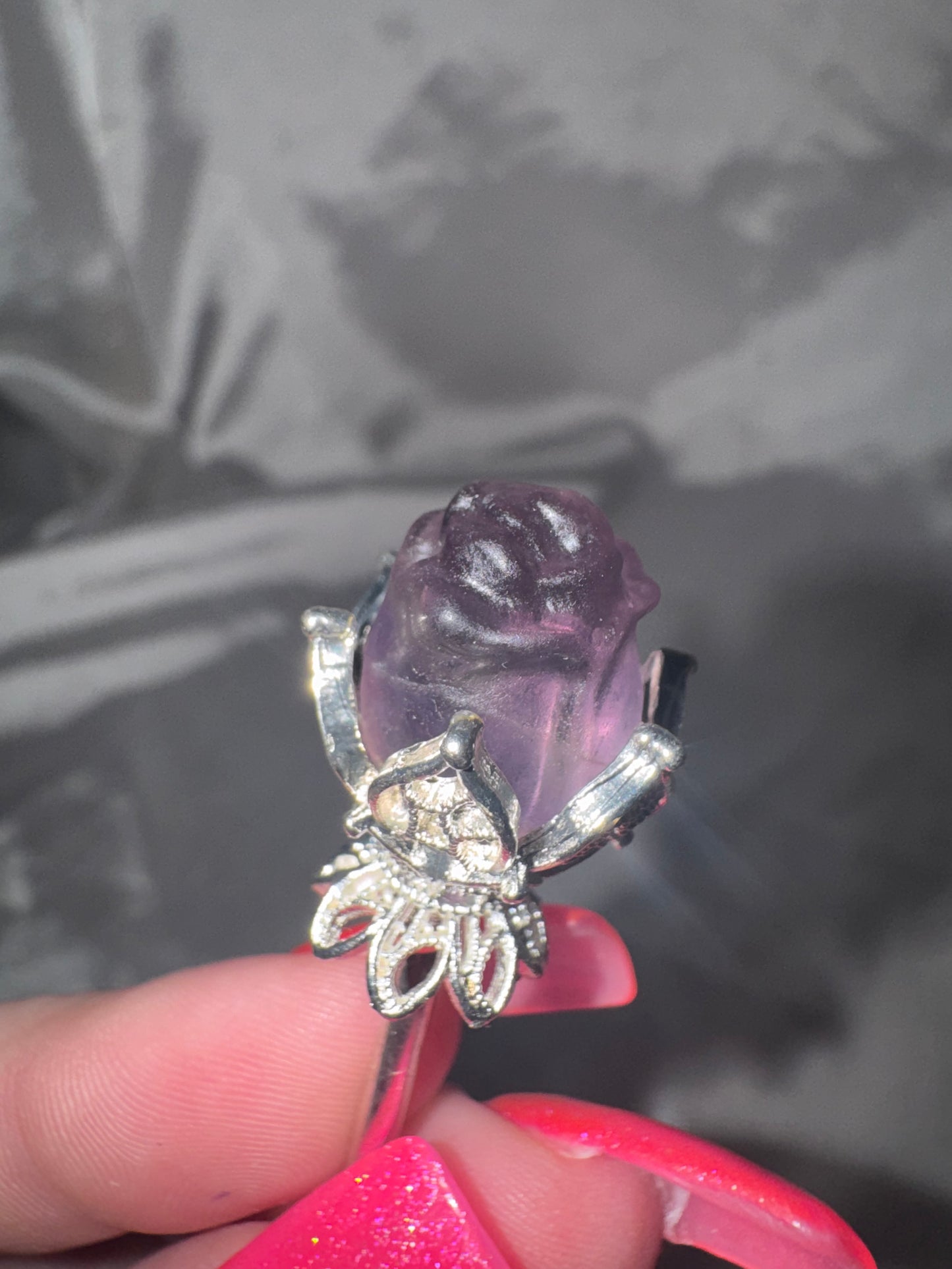 Fluorite Rose Hair Stick