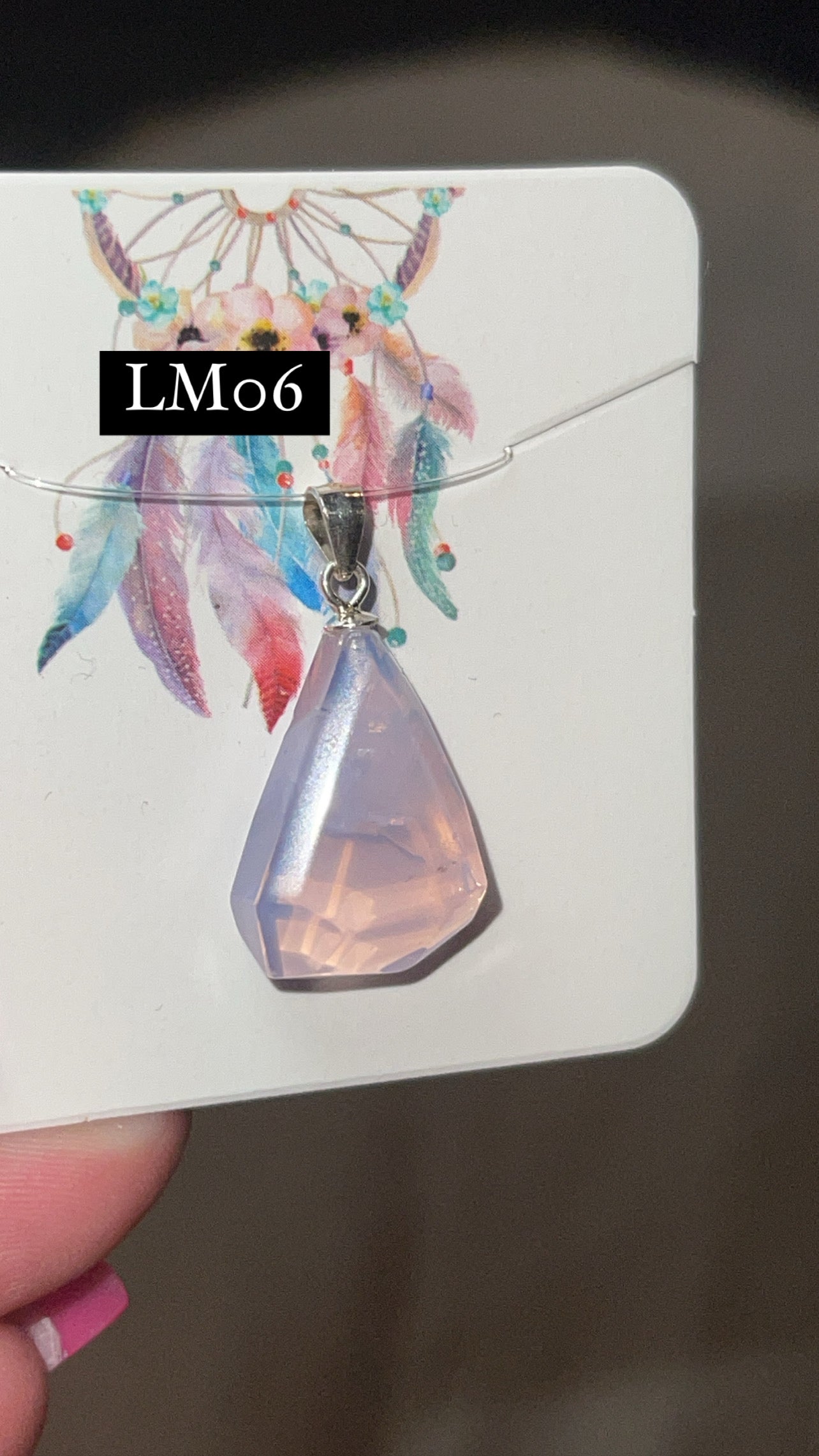 Lavender Moon Quartz 925 Sterling Silver Pendant (Choose Your Own)