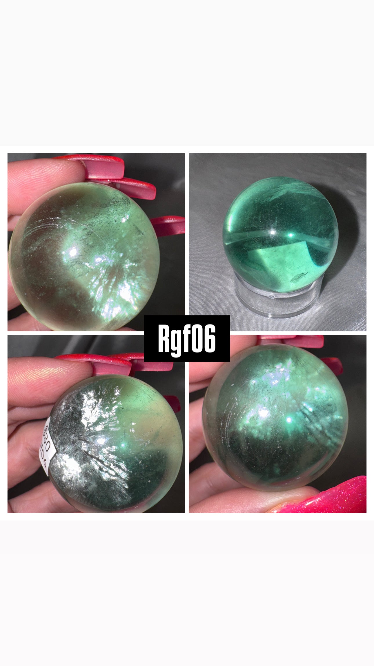 Rainbow Green Fluorite AAA Sphere