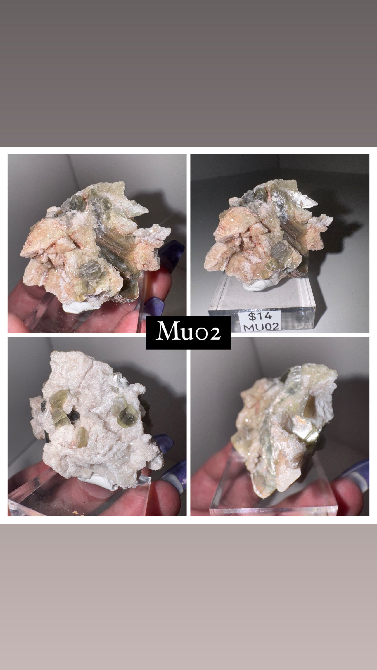 Muscovite Mica on Albite with Druzy Calcite Specimen