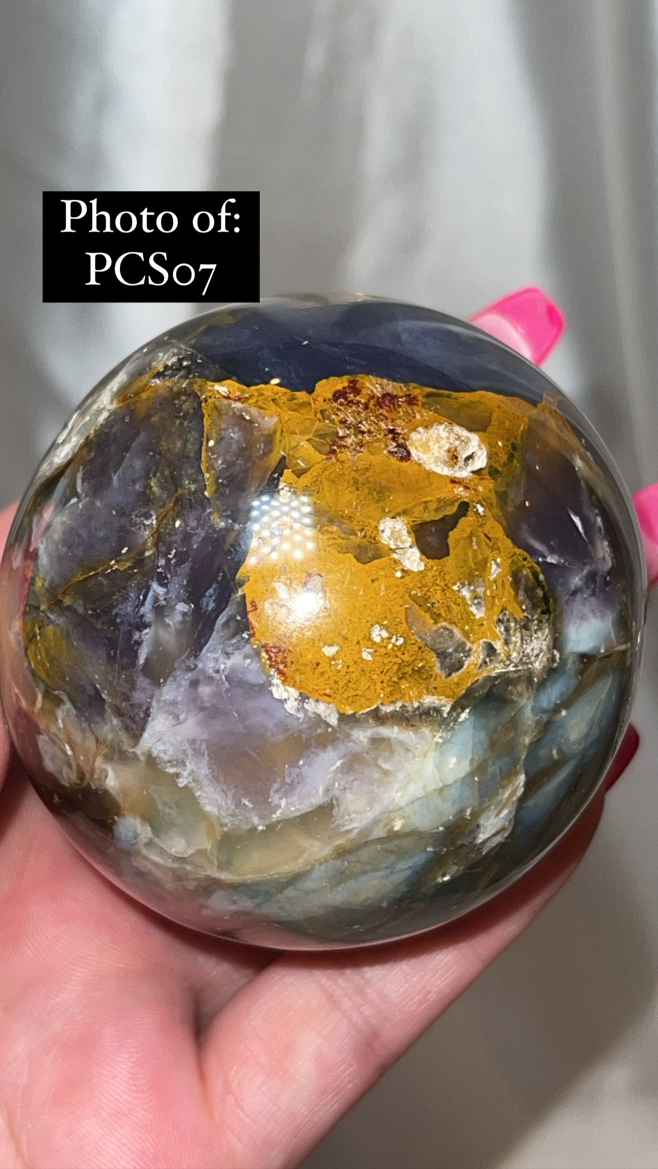 Purple Chalcedony AAA Large Sphere