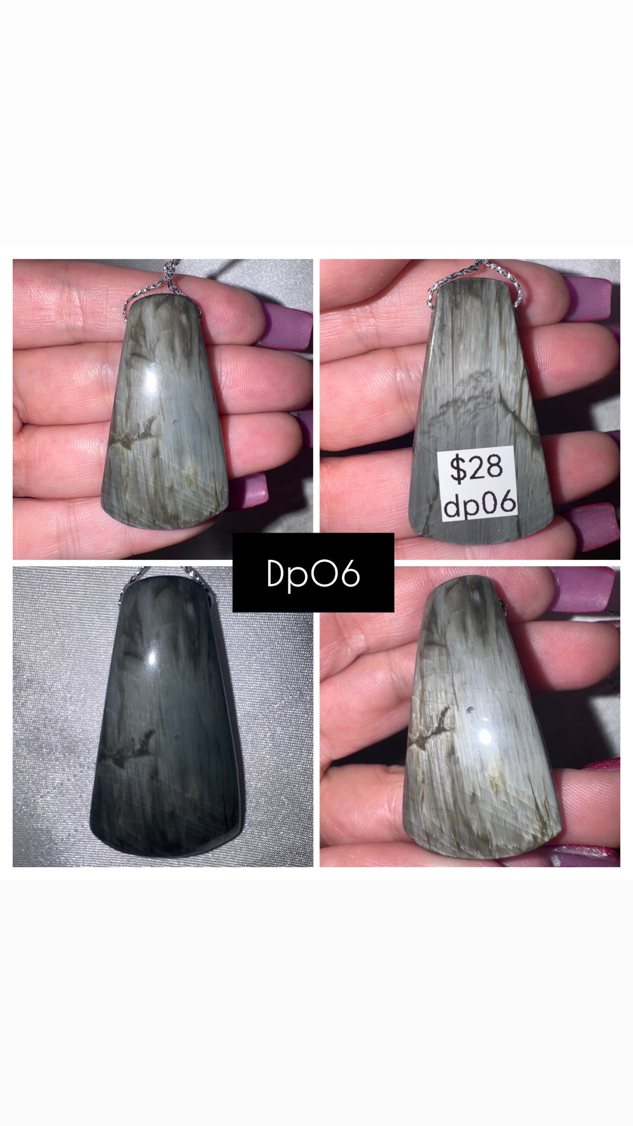 Large Drilled Crystal Pendant