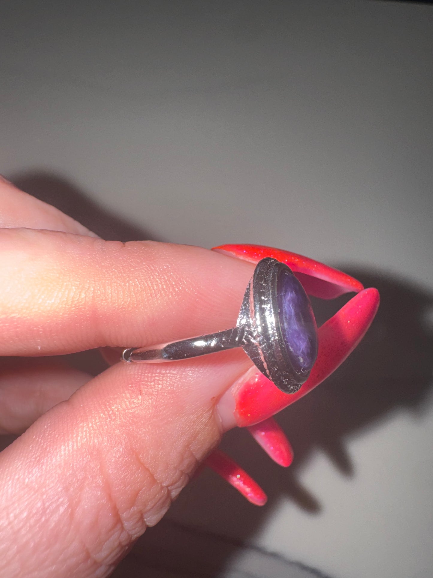 Charoite Adjustable Ring