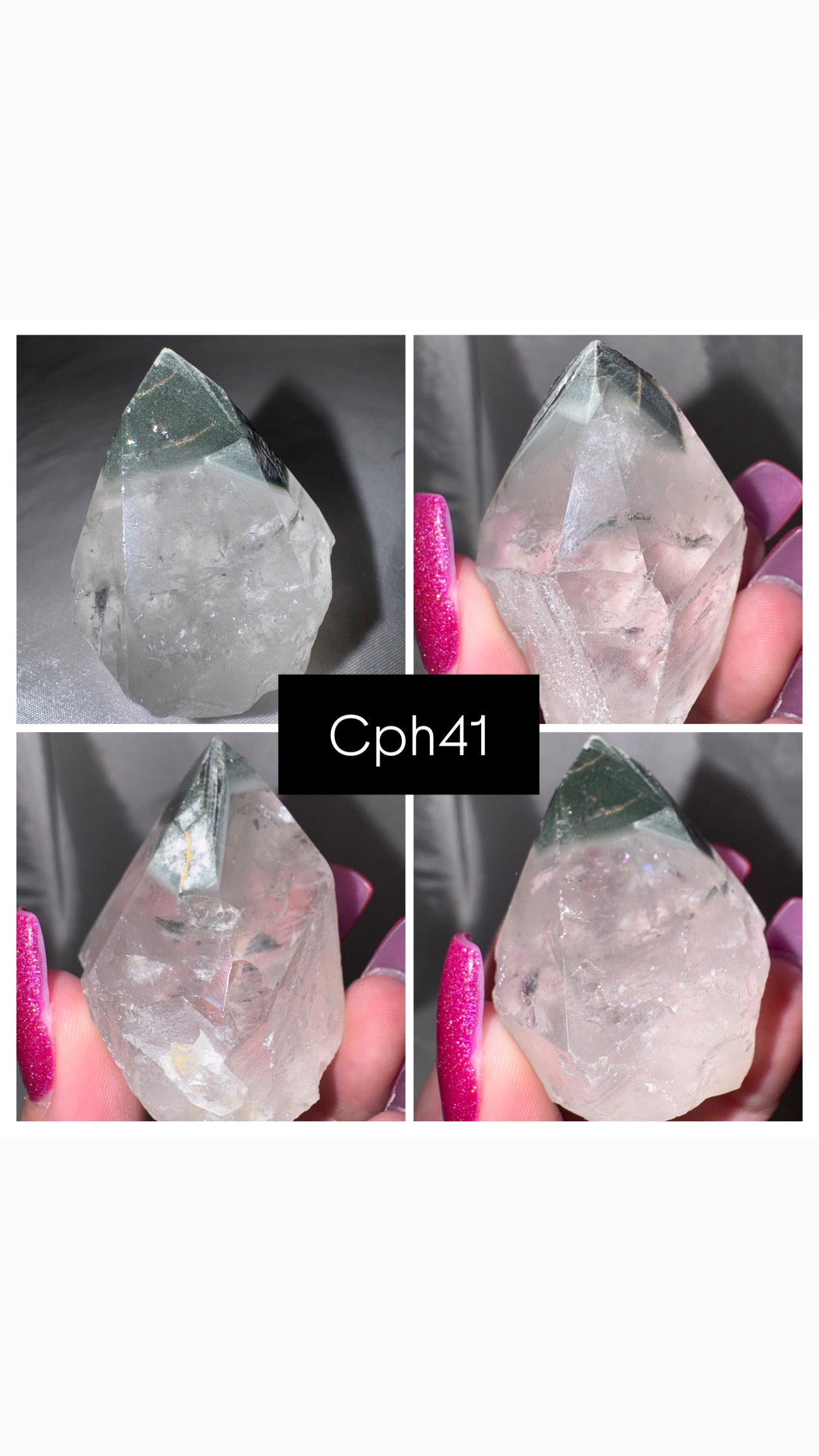 Chlorite Phantom Quartz AAA Raw Tower