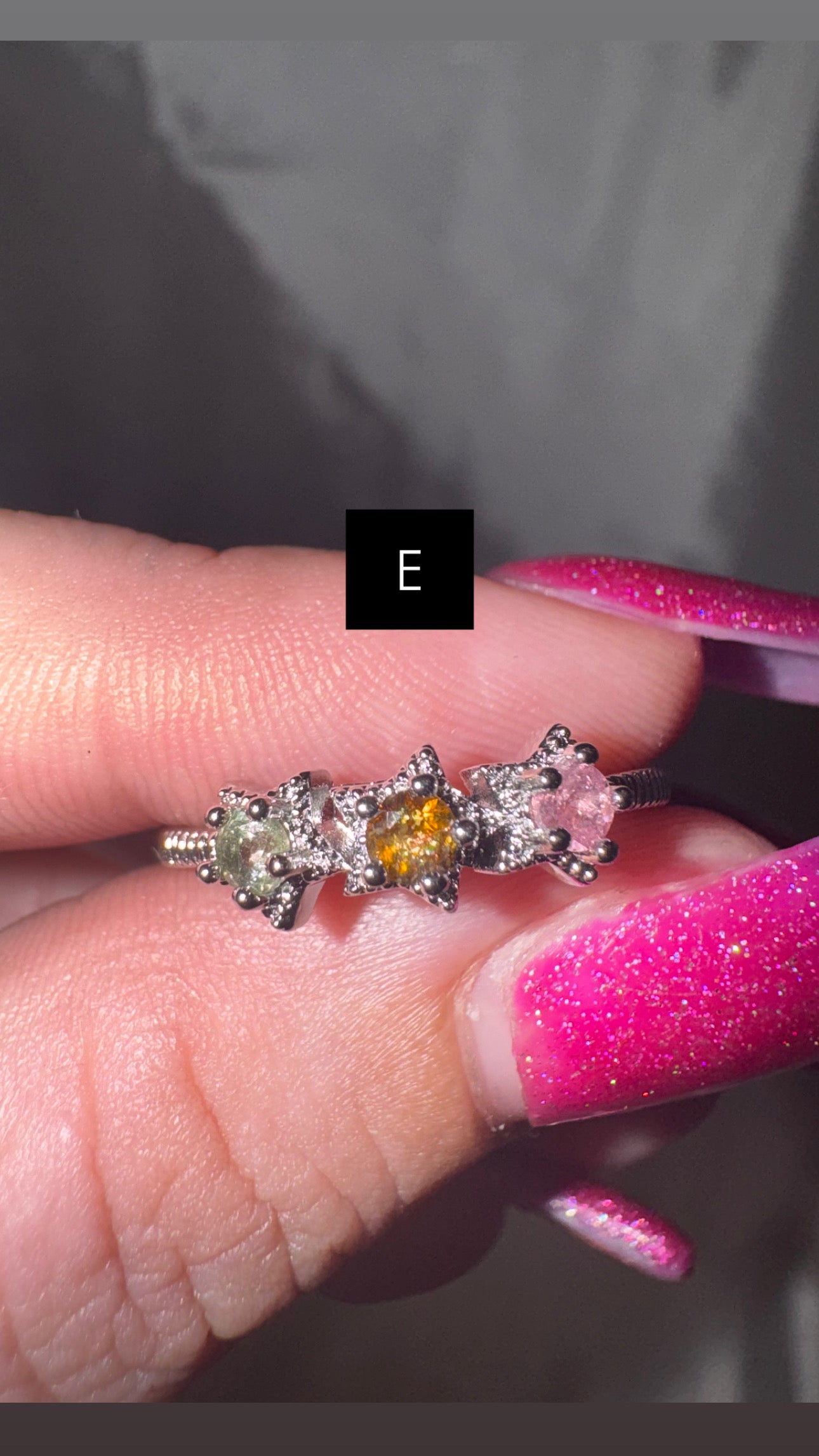 Multi Colored Tourmaline Adjustable Ring