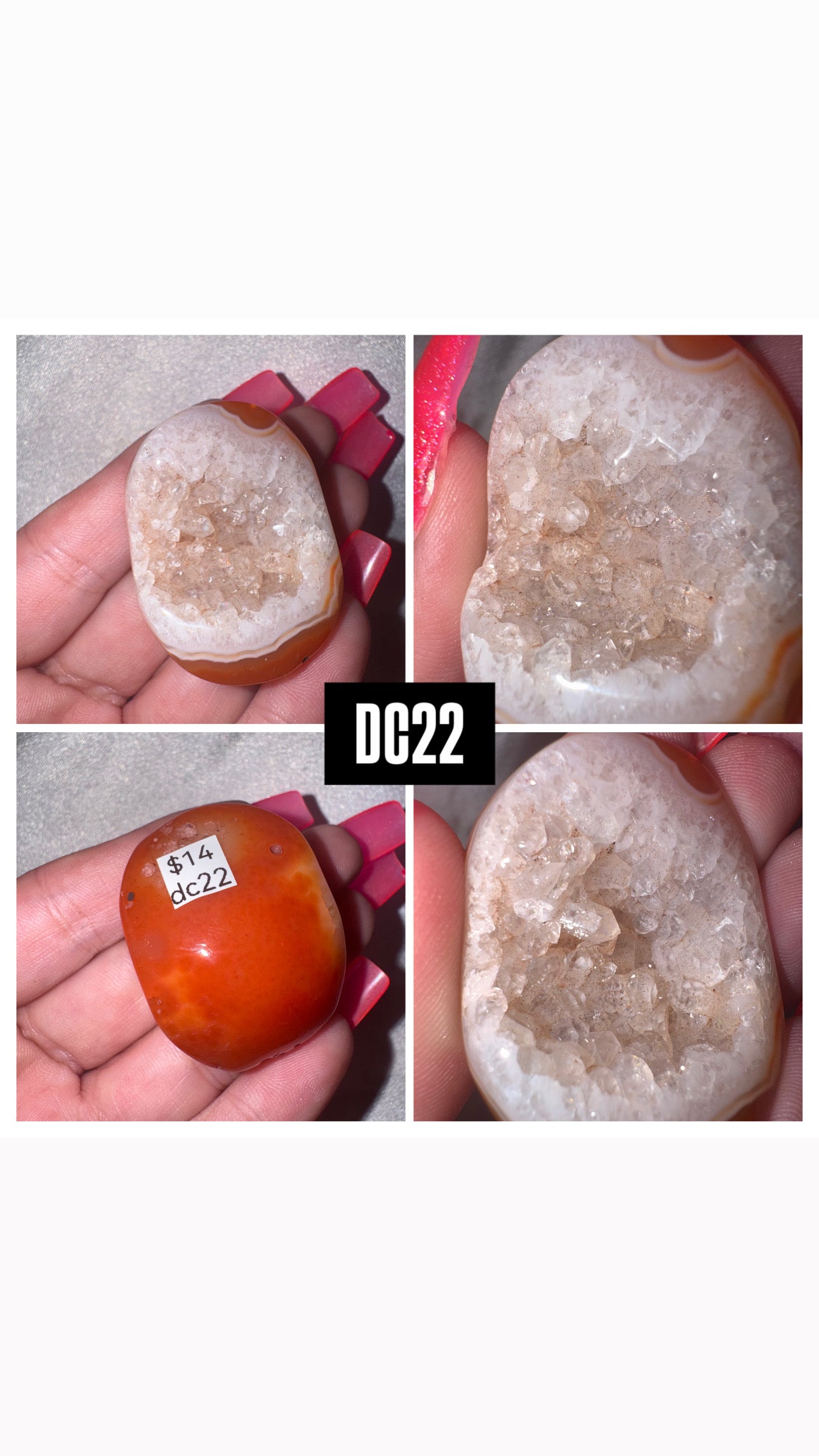 Druzy Carnelian Heart/Palmstone