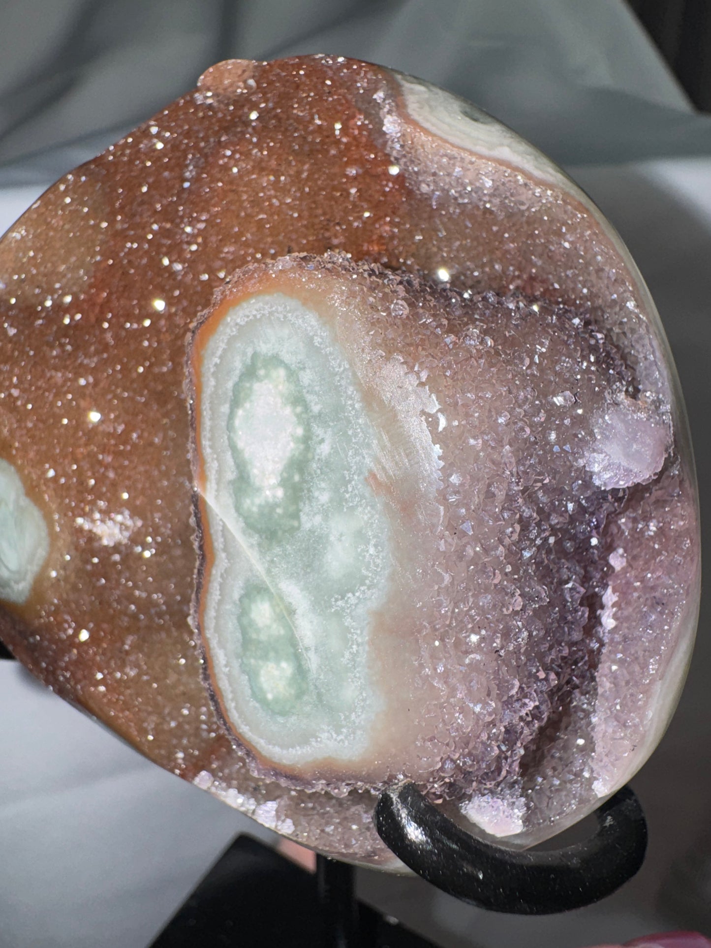 Uruguay Amethyst Large Freeform on metal stand