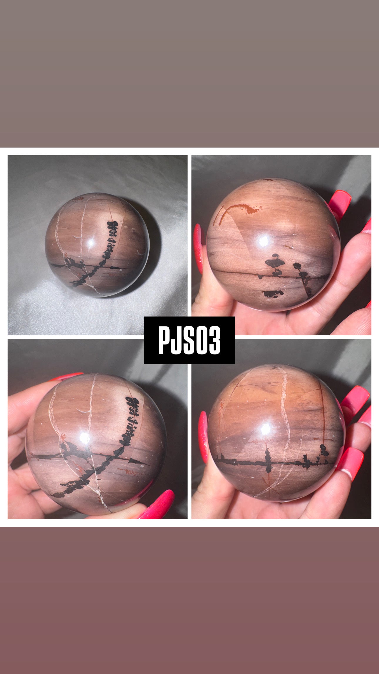 Sunburnt Picture Jasper Large Sphere