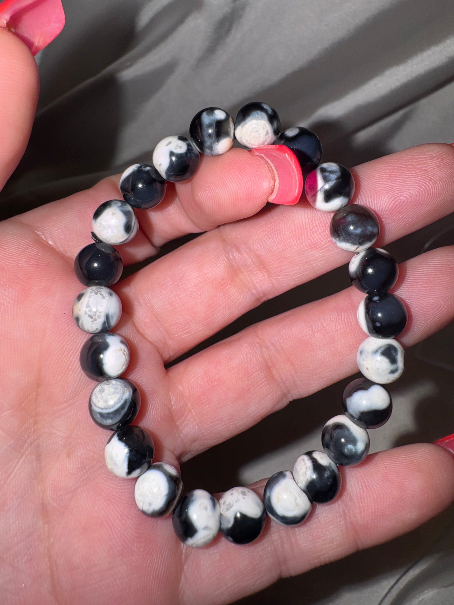 Orca Agate 8mm/10mm Bracelet