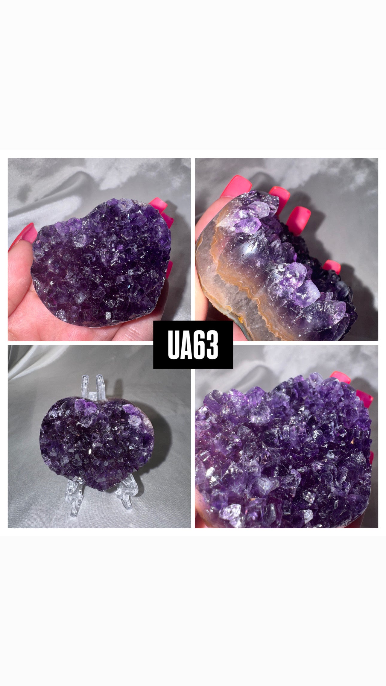 Uruguay Amethyst Heart