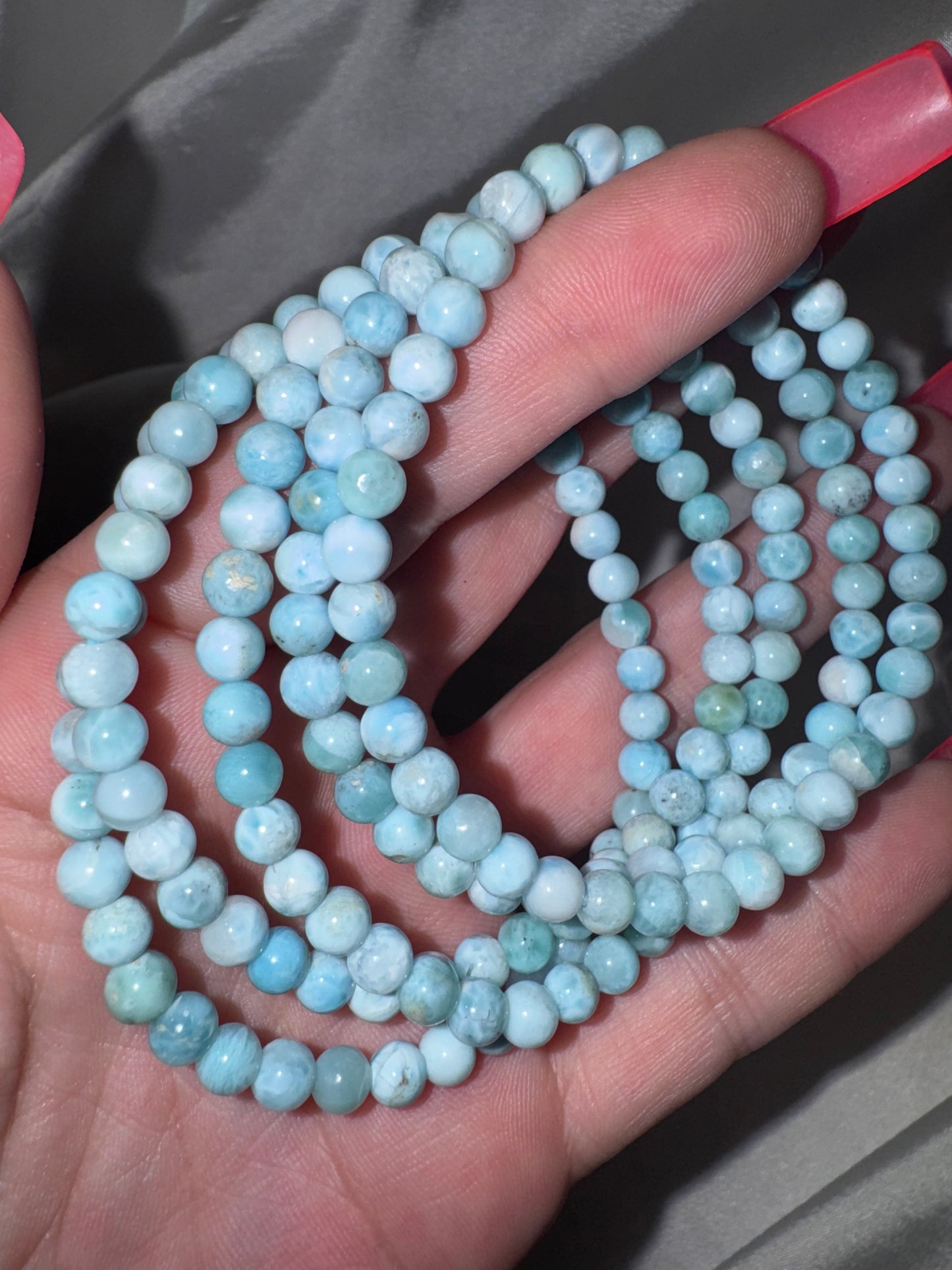 Larimar AAA 5mm Bracelet