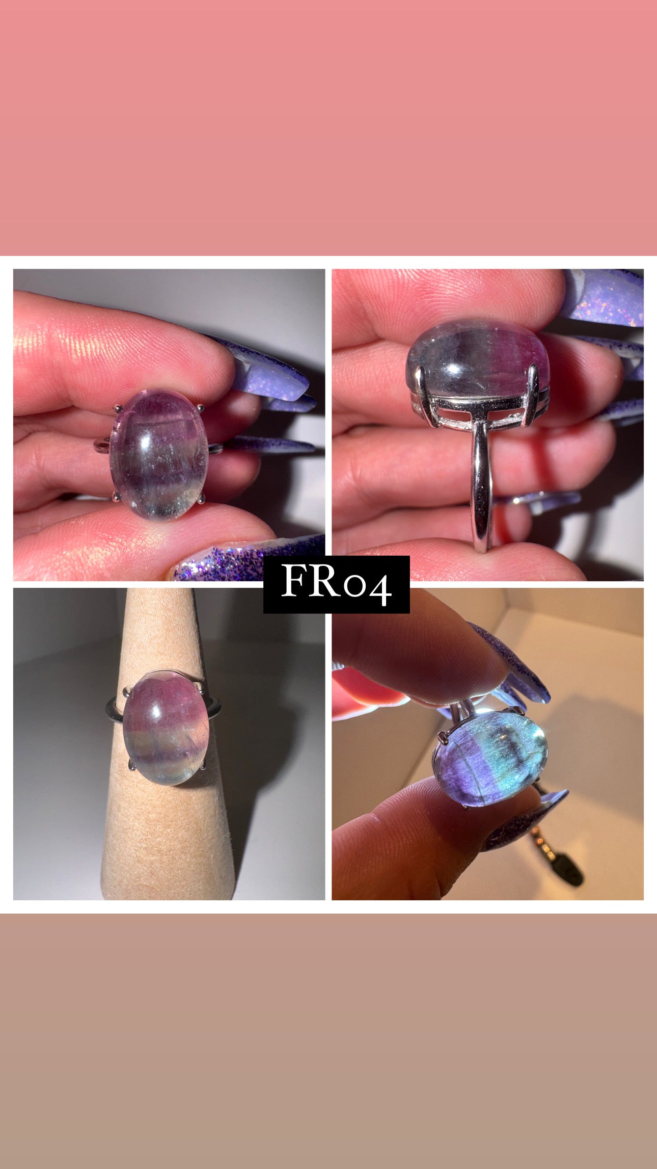 Fluorite Adjustable Ring