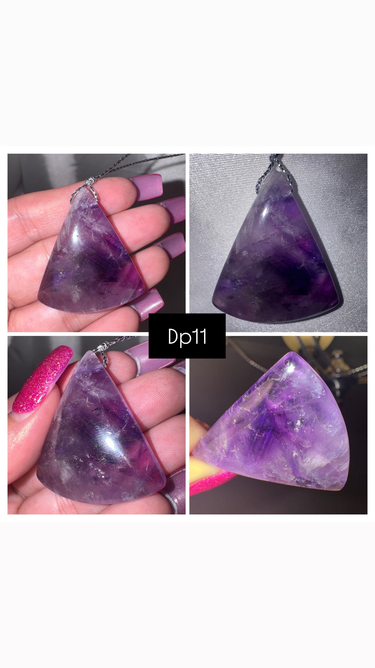 Large Drilled Crystal Pendant