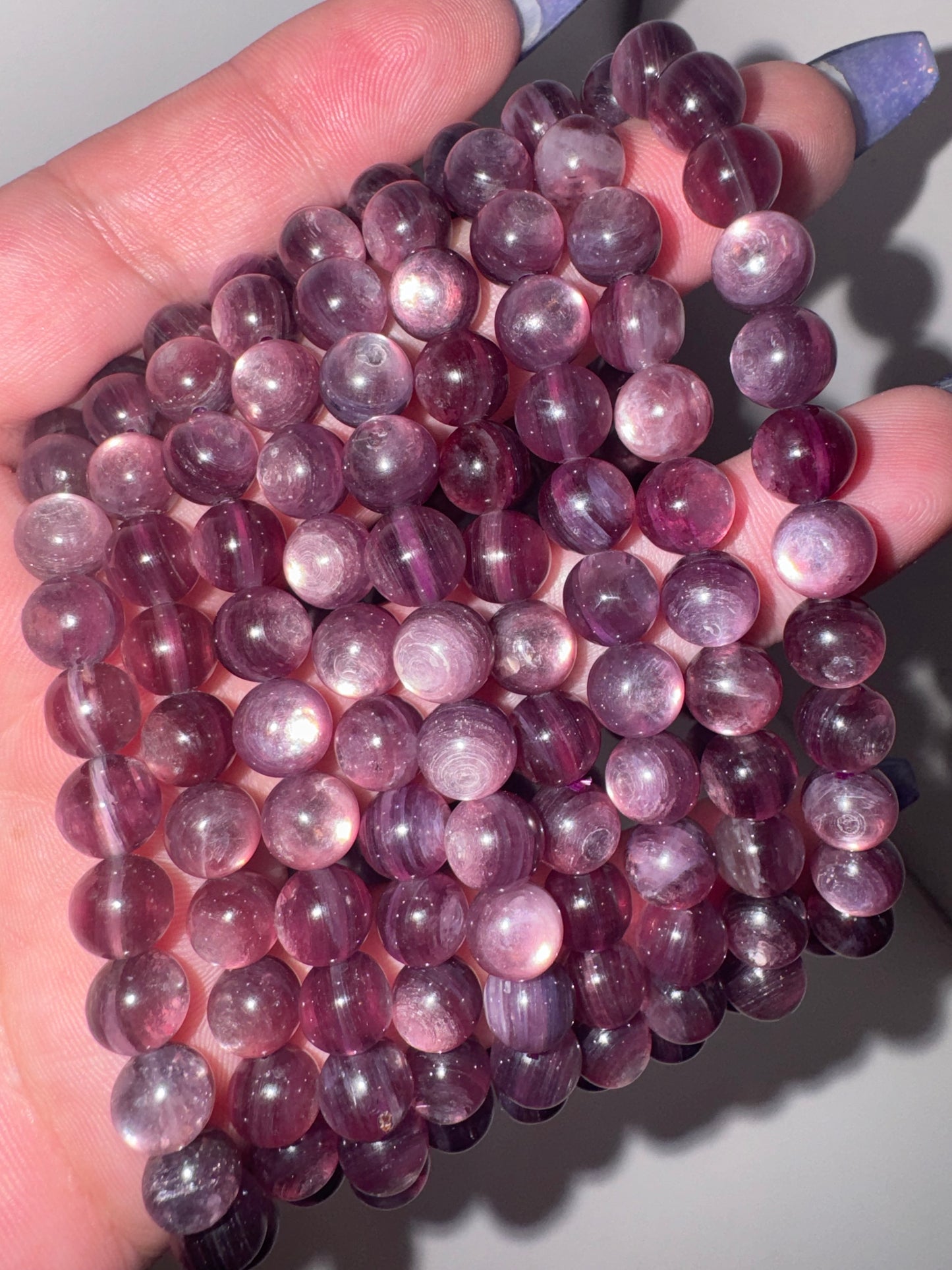 Gem Lepidolite 7mm Bracelet